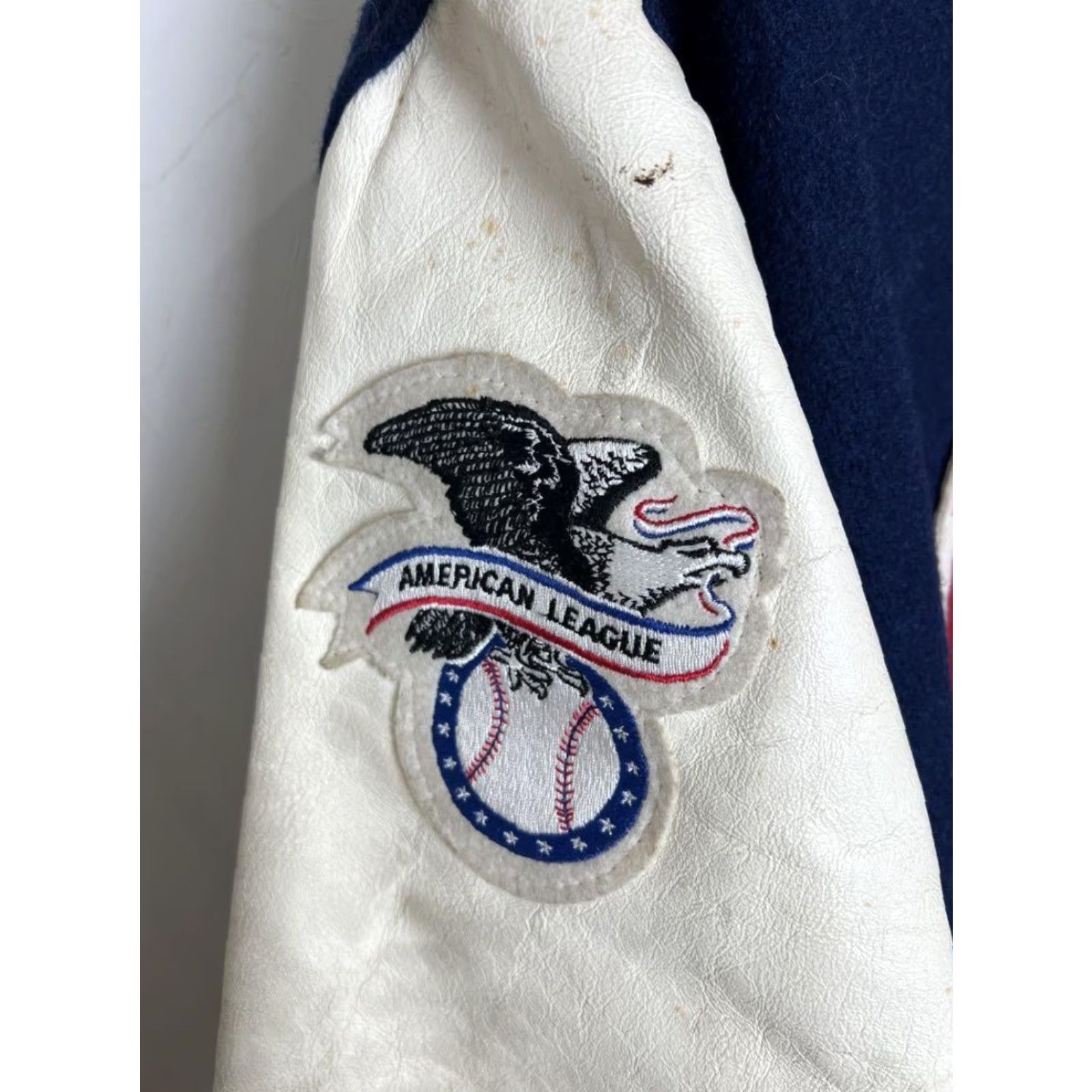 Vintage DeLONG Yankees Varsity Jacket Navy/White Wool/Leather Size 42 Size US XS / EU 42 / 0 - 5 Thumbnail