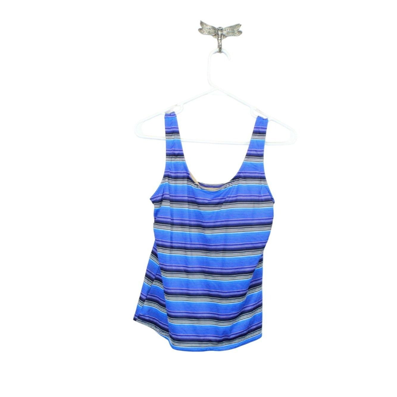 L.L. Bean × Swims LL Bean Striped Tankini Sunblocking Swimwear Top Size M / US 6-8 / IT 42-44 - 1 Thumbnail