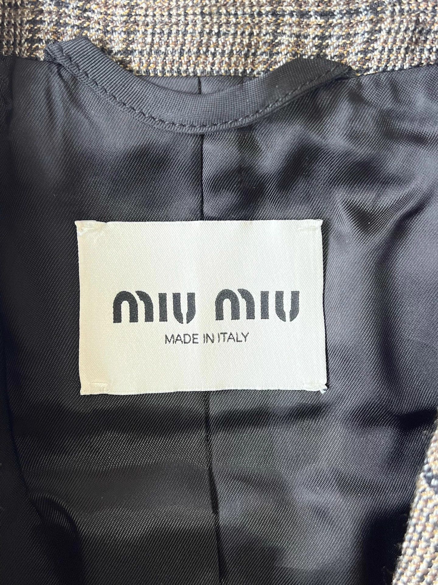 Miu Miu Miu Miu Plaid Blazer 36 Black Lining Size XS / US 0-2 / IT 36-38 - 6 Thumbnail