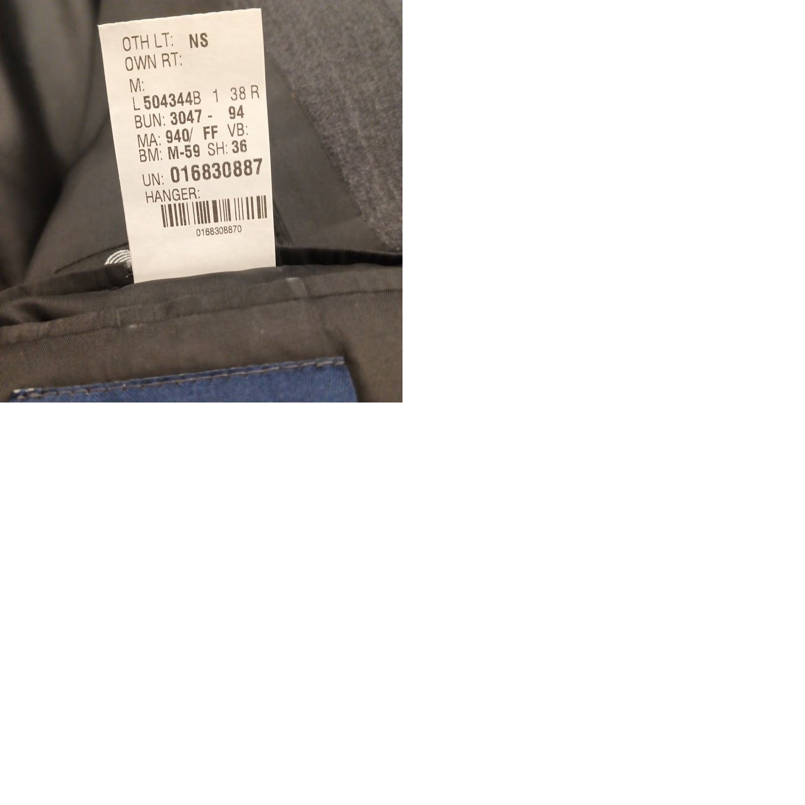 Calvin Klein Calvin Klein Blazer Mens 38 Gray Wool Solid 3-Button Notch Lapel Ventless Single-Breasted 2 Piece Regular Mens Size 38R - 9 Thumbnail