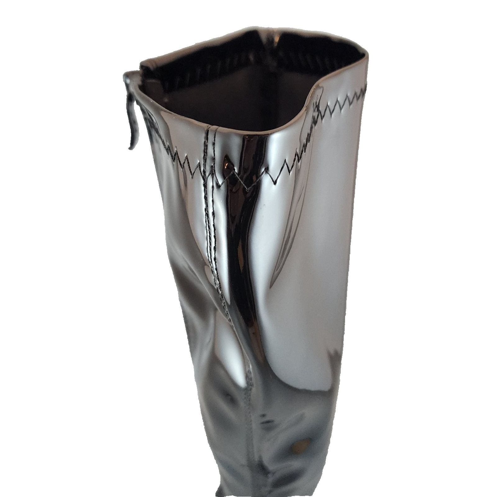 Other Ellie Shoes Knee-High Go-Go Boots 9 - Black Patent - 3" Heel Size US 9 / IT 39 - 7 Thumbnail