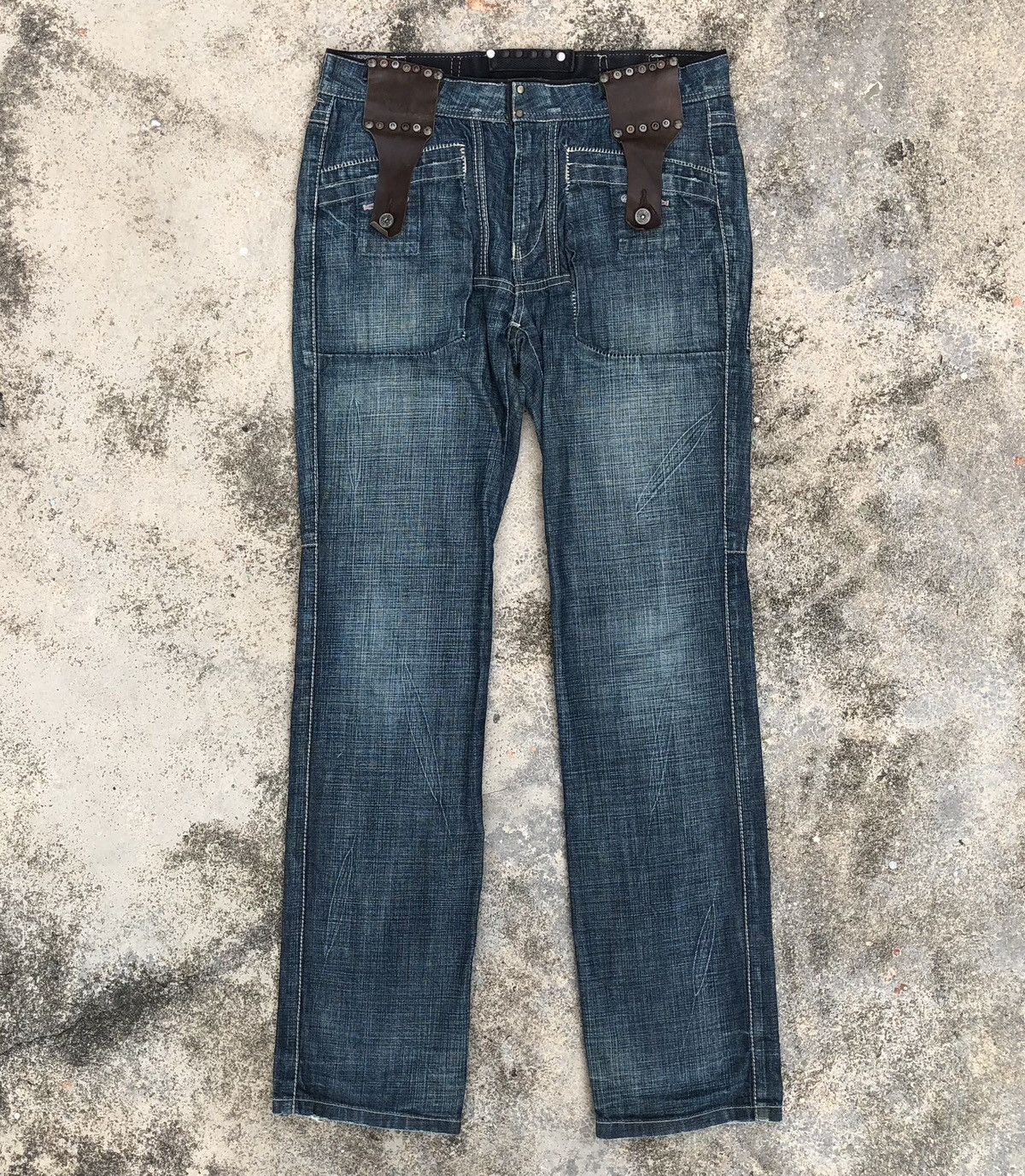 Marithe + Francois Girbaud MARITHE FRANCOIS GIRBAUD Straight Cut Denim Jeans Size US 32 / EU 48 - 13 Thumbnail