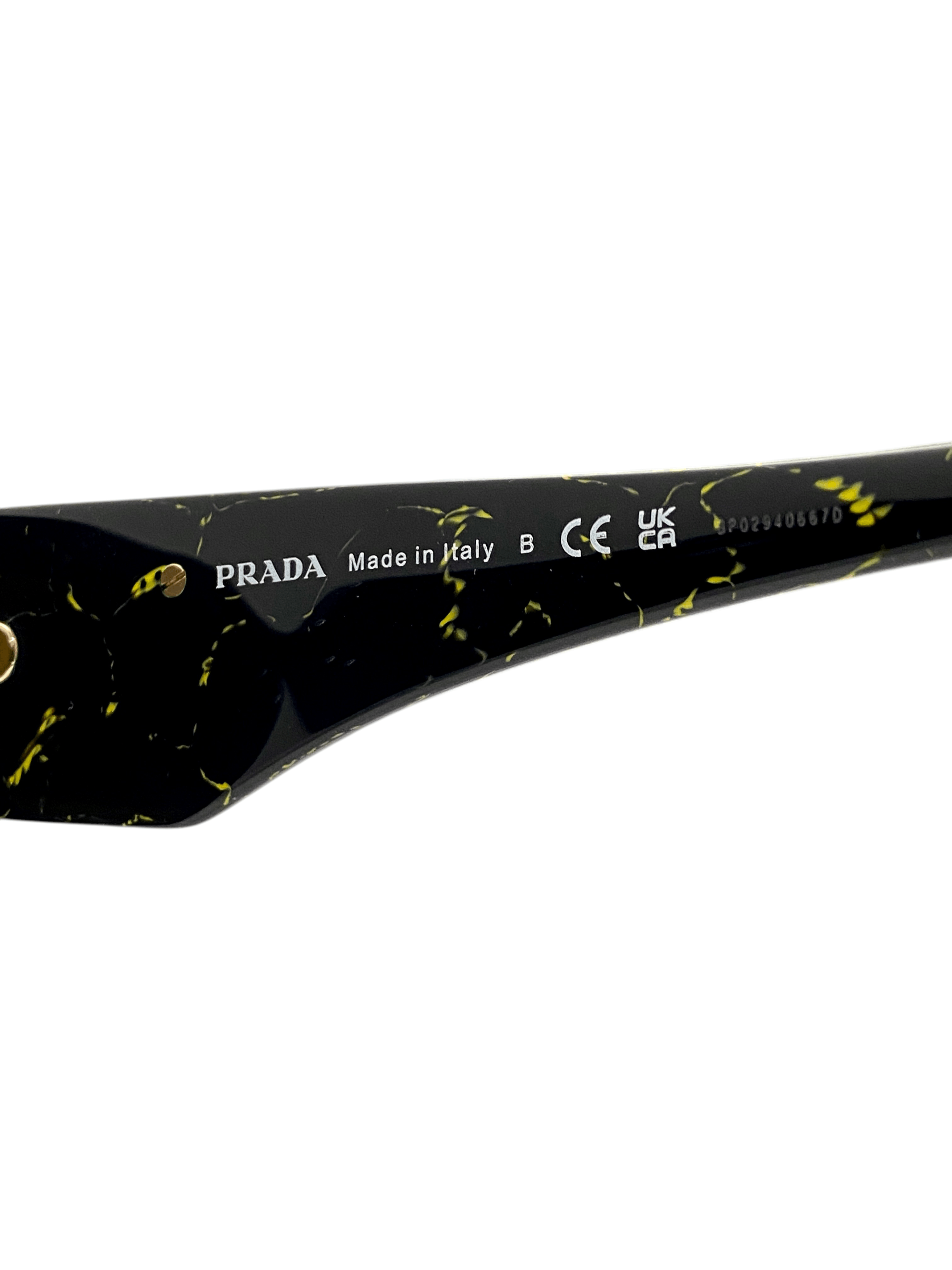 Prada Prada Triangle Logo Oversized Retro Symbol Black Sunglasses Size ONE SIZE - 15 Thumbnail
