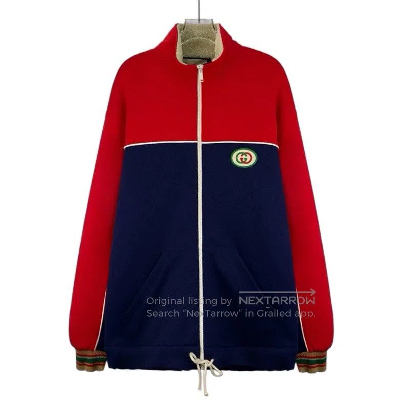 Other Gucci Colour block logo embroidery stand-up collar zipper Size US S / EU 44-46 / 1 - 1 Thumbnail