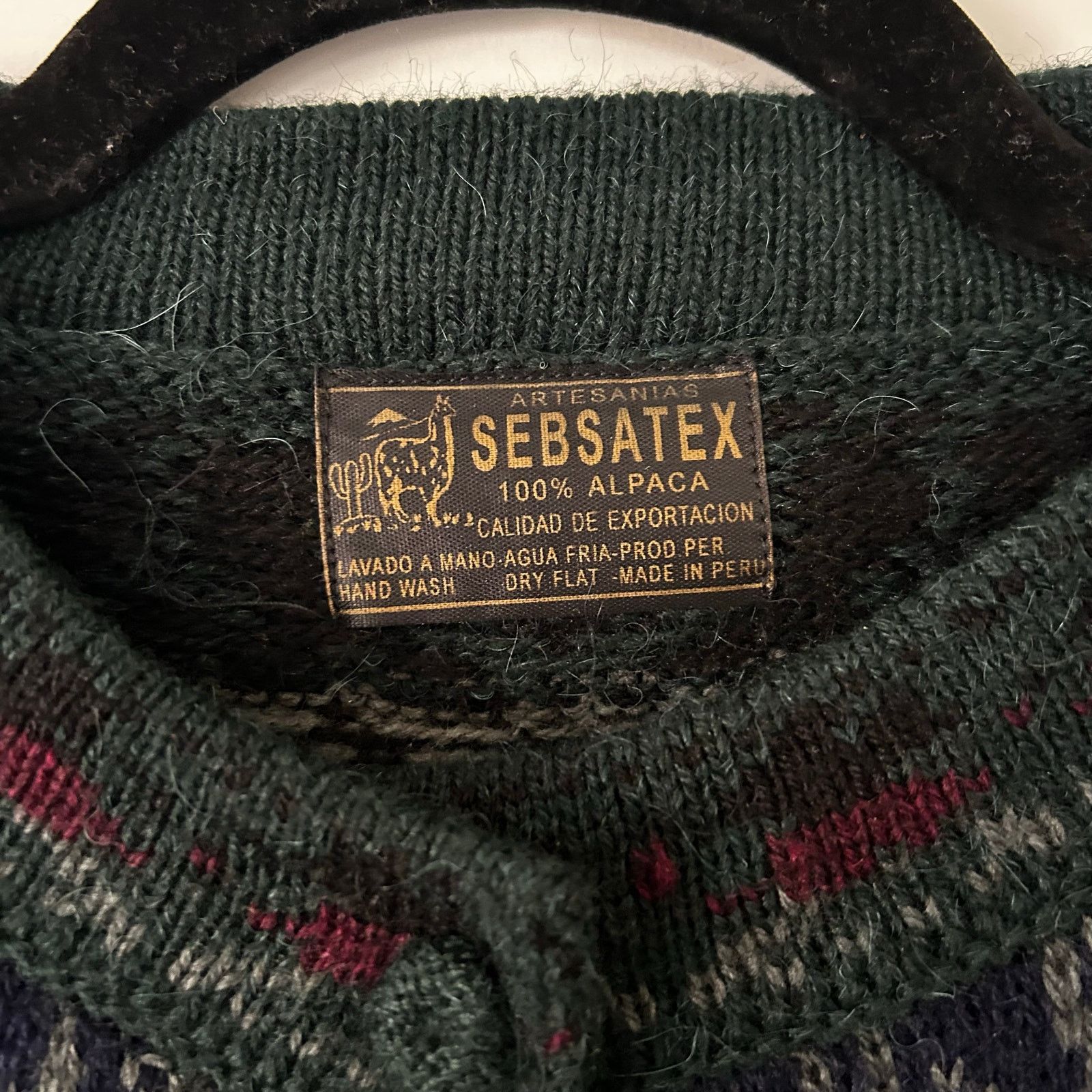 The Unbranded Brand Unisex 100% alpaca made in Peru cardigan multicolor sweater Size US L / EU 52-54 / 3 - 3 Thumbnail