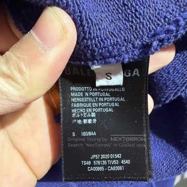 Balenciaga Balenciaga Deep Blue Coke Hoodie Size US S / EU 44-46 / 1 - 5 Thumbnail