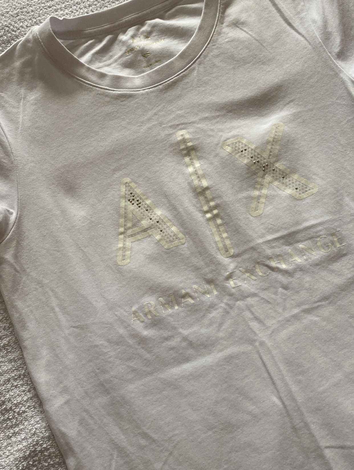Armani Exchange Armani Exchange Women’s Logo Tee – Y2K Minimalist Streetwear Size XS / US 0-2 / IT 36-38 - 3 Thumbnail
