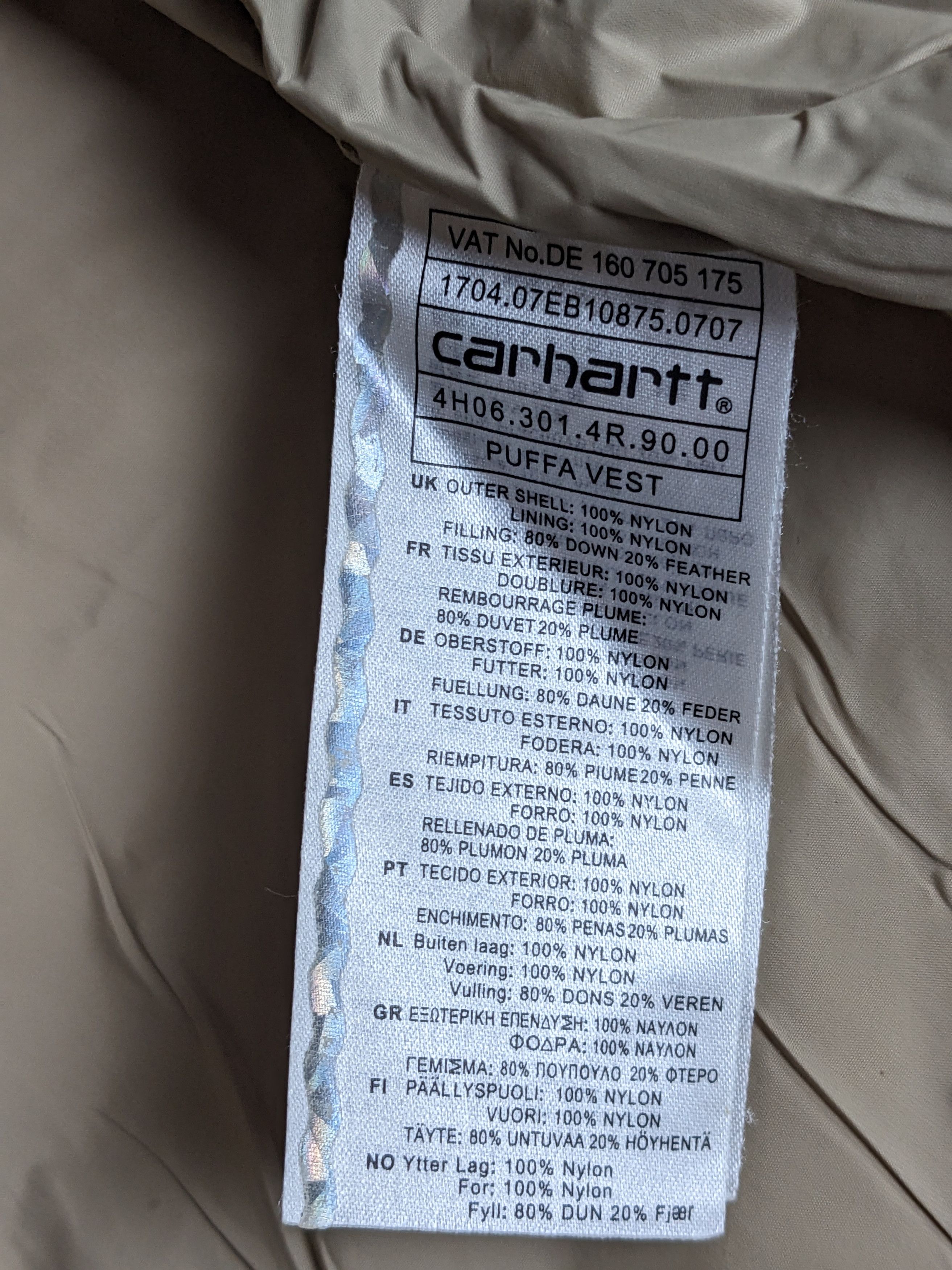 Carhartt Carhartt Puffer Vest - Green Size US XS / EU 42 / 0 - 4 Thumbnail