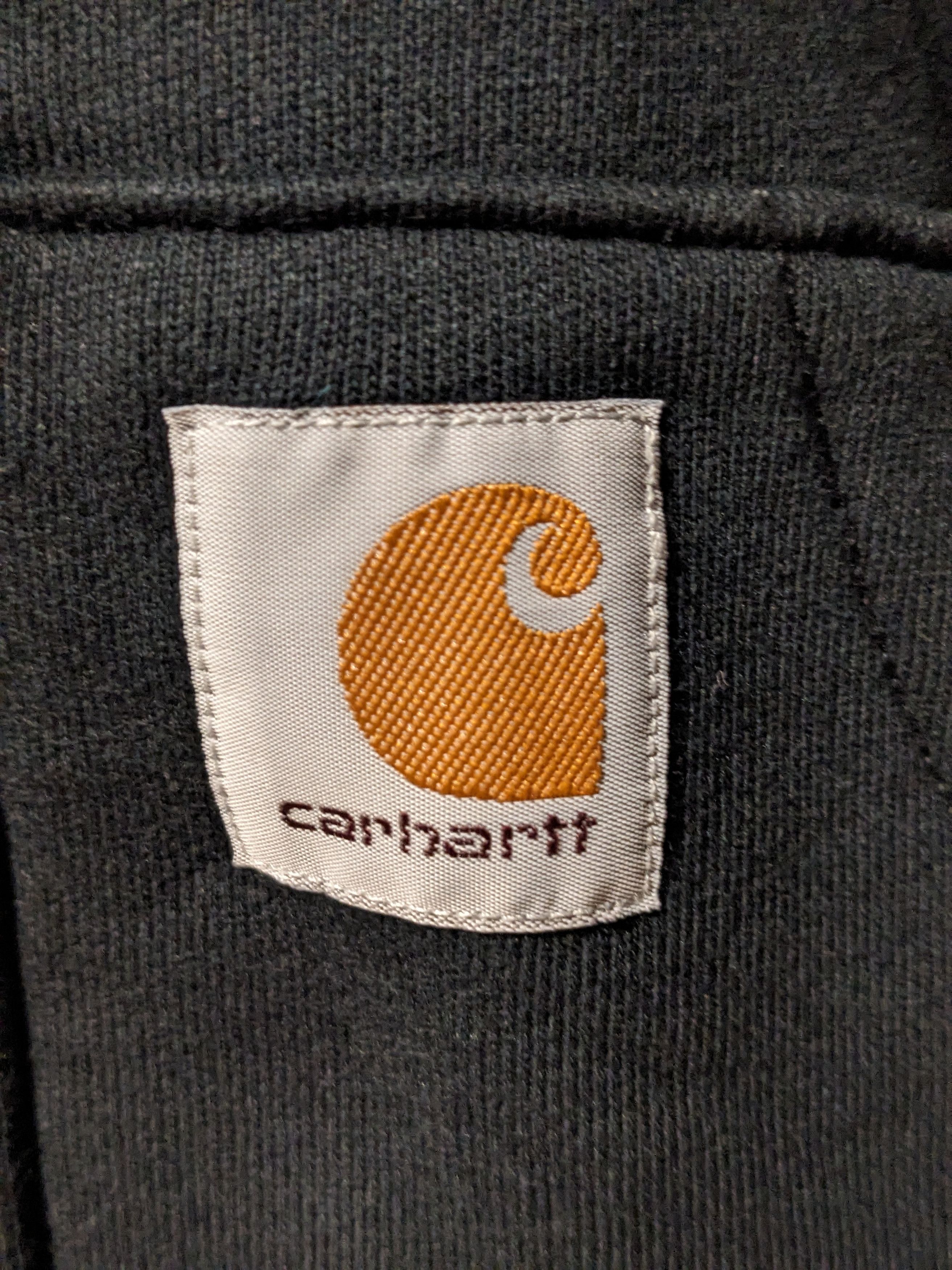 Carhartt × Vintage Carhartt Spell Out Logo Black Youth Small Full Zip Hoodie Size US S / EU 44-46 / 1 - 3 Thumbnail