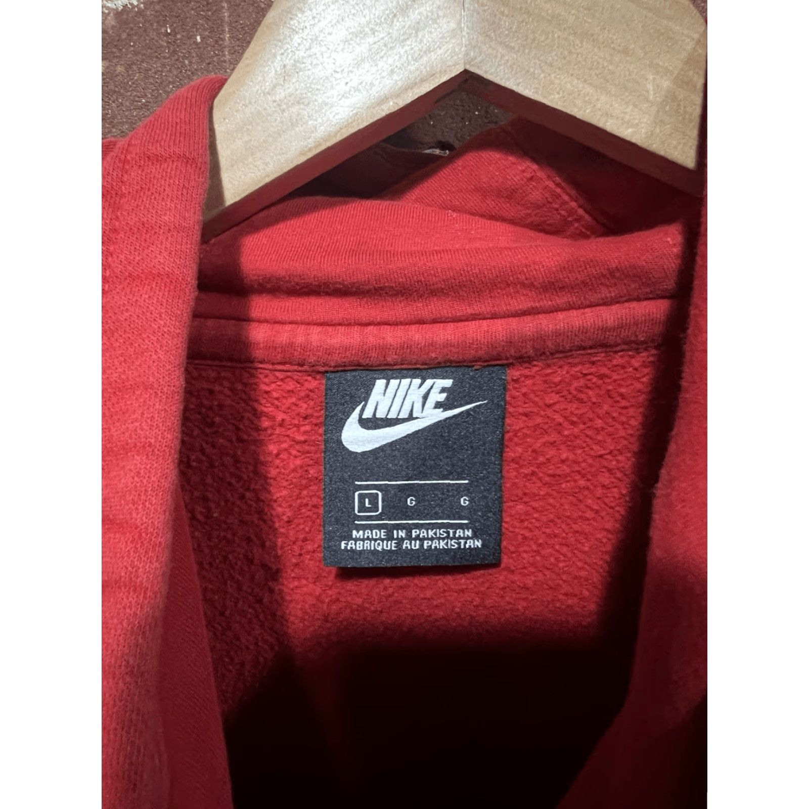 Nike Nike Sportswear Womens Red Pullover Hooded Sweatshirt Size Large Size L / US 10 / IT 46 - 3 Thumbnail