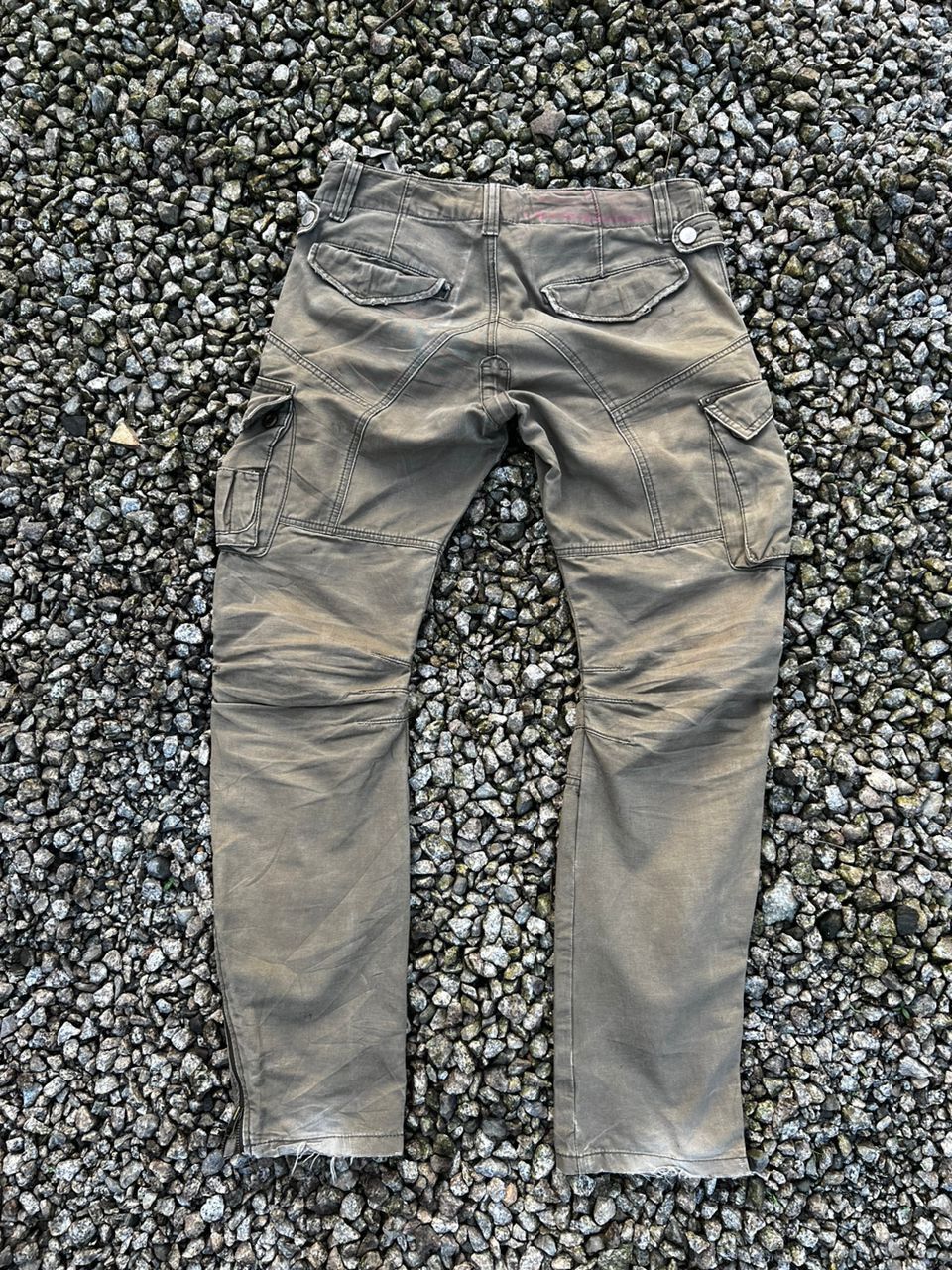 PPFM Japanese Brand PPFM Sunfaded Distress Cargo Pants Size US 34 / EU 50 - 16 Thumbnail