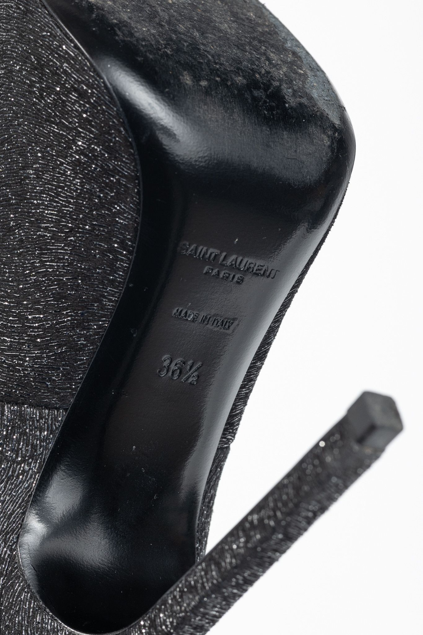 Saint Laurent Paris Saint Laurent Thorn Sparkle High-Counter Pointed-Toe Pumps Size US 6 / IT 36 - 5 Thumbnail