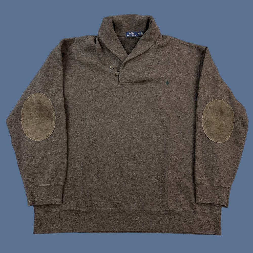 Polo Ralph Lauren Polo Ralph Lauren Sweater Mens 3XLT Brown Shawl Collar Elbow Patch Preppy Casual Shirt Size US XXL / EU 58 / 5 - 1 Thumbnail