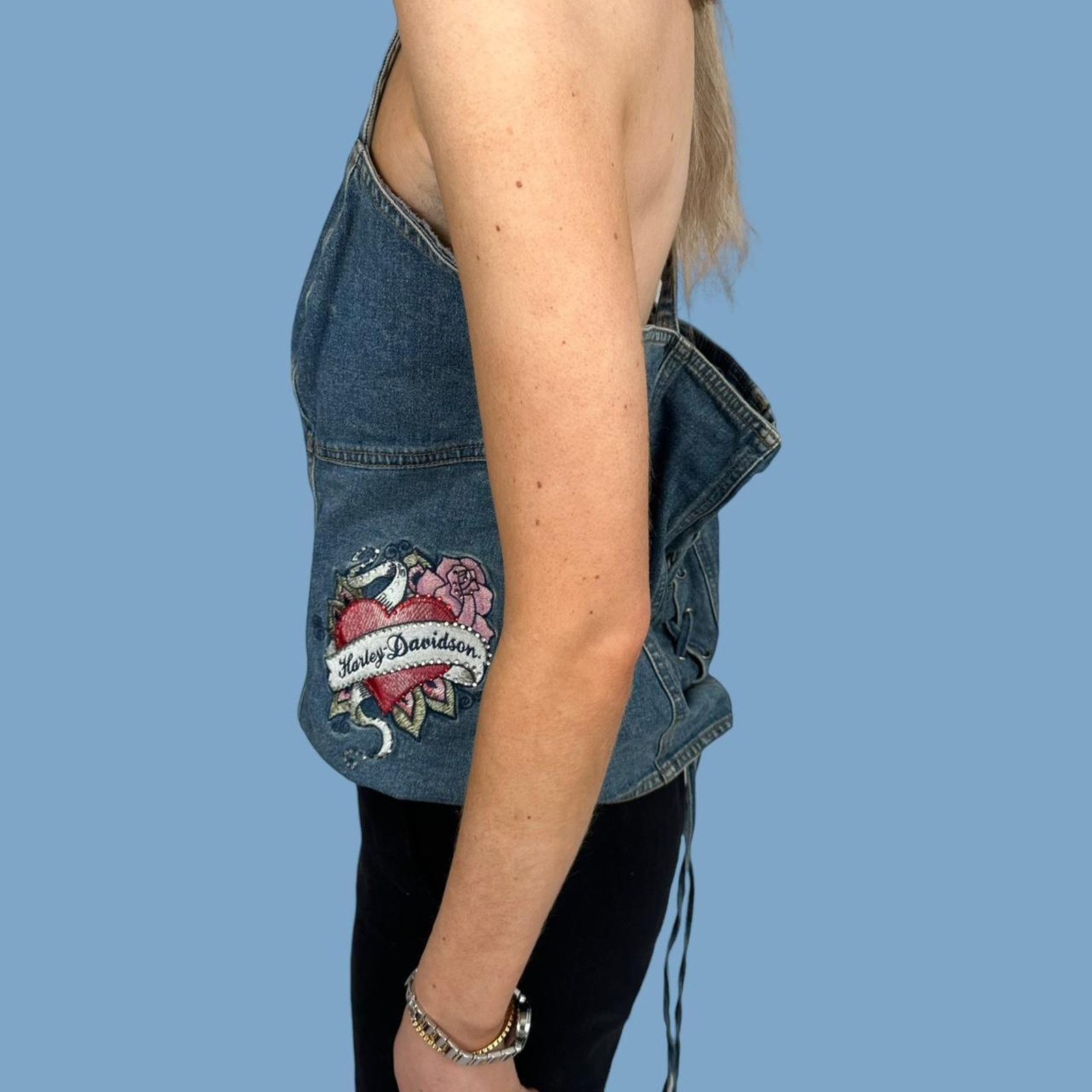 Harley Davidson Vintage womans harley davidson denim Top Size XL / US 12-14 / IT 48-50 - 4 Thumbnail