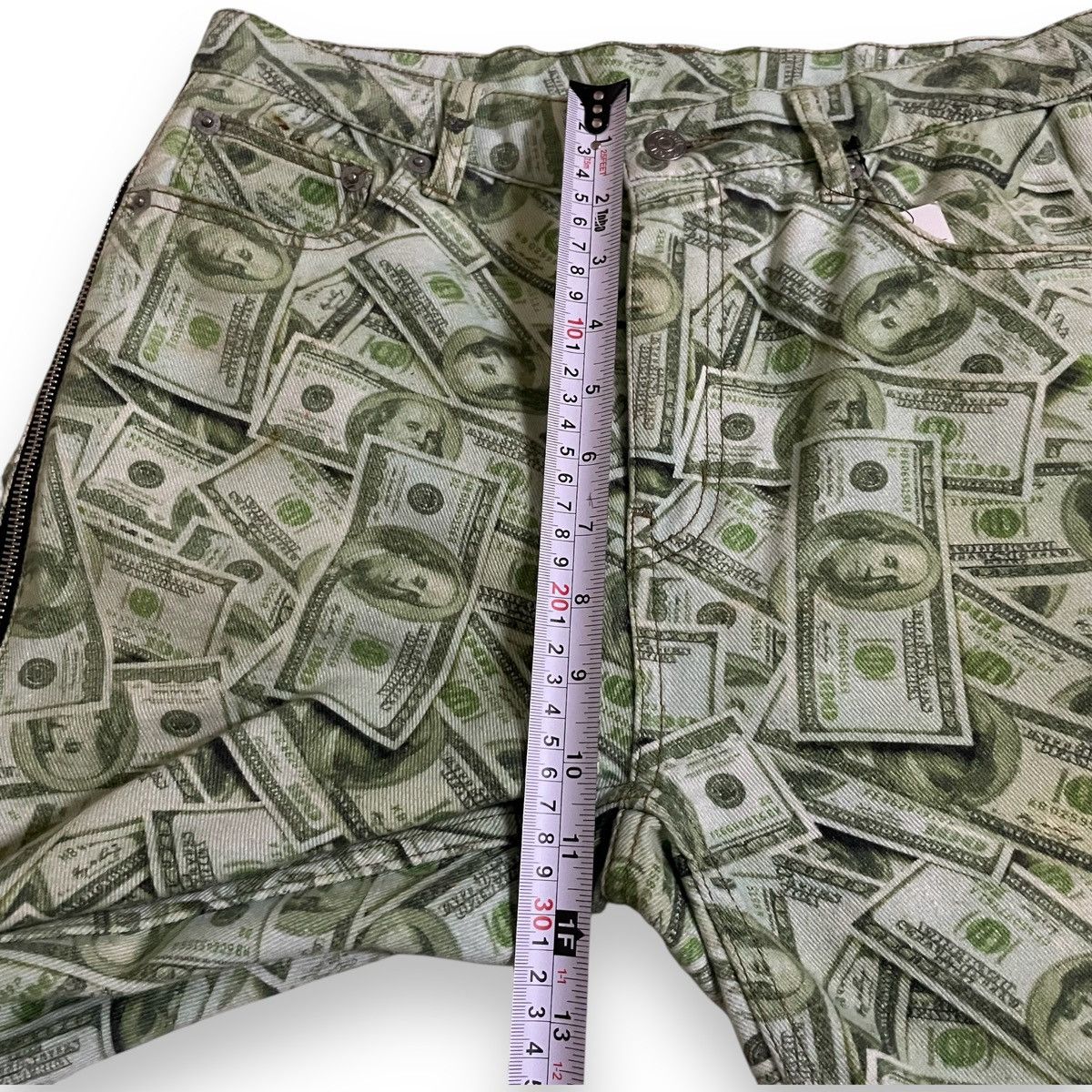 Hysteric Glamour X-girl × YURINO Side FULL ZIP PANTS in green with a money Size US 30 / EU 46 - 11 Thumbnail