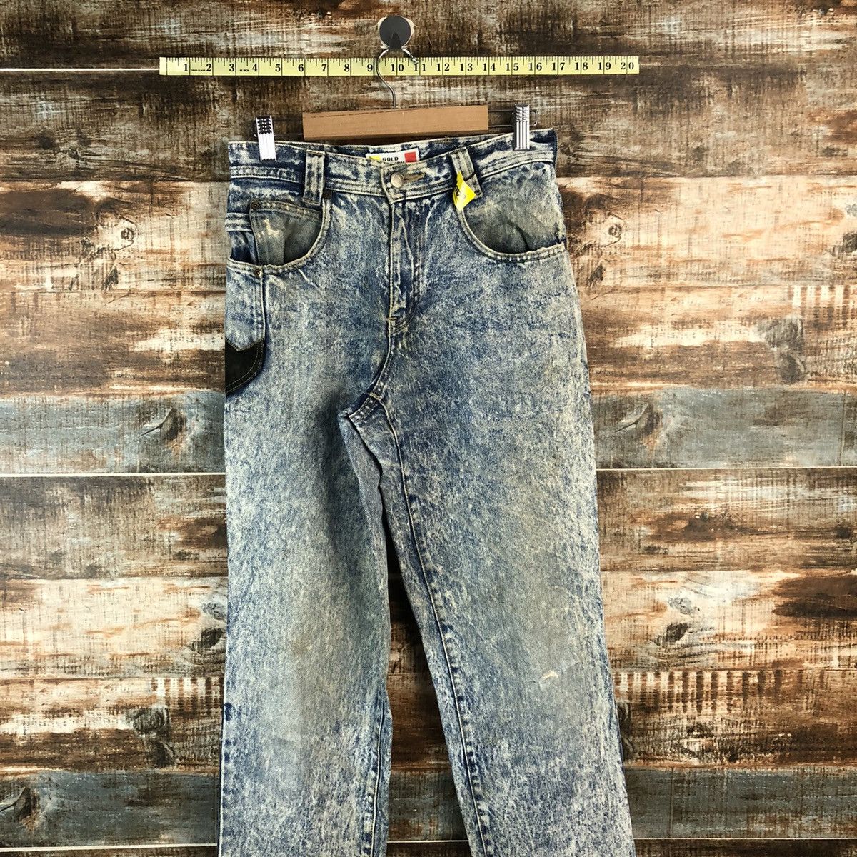 Vintage Gold Rush vintage sand Blue Denim Pants #A2127 Size US 27 - 2 Thumbnail