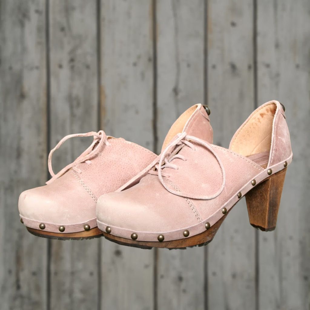 Vintage VINTAGE SANITA Theodora Mauve Leather D'Orsay Clog 3.25" Heeled Pumps EUR 37 ≈ US 6.5 Womens Shoes Leather Mauve D'Orsay 37 6.5 Size US 7 / IT 37 - 1 Thumbnail