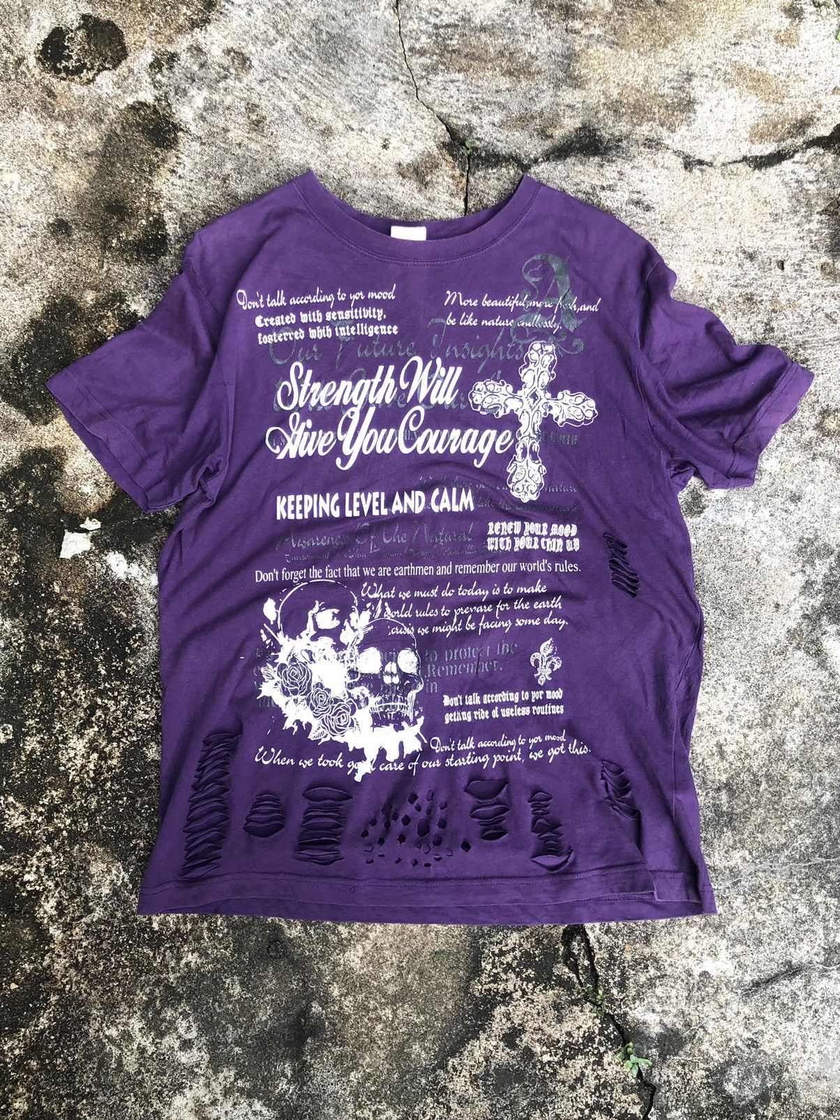 If Six Was Nine × Japanese Brand × Le Grande Bleu (L.G.B.) Japanese Beaumont Carr Poem T-Shirt Distressed Grunge Punk Size US M / EU 48-50 / 2 - 1 Thumbnail