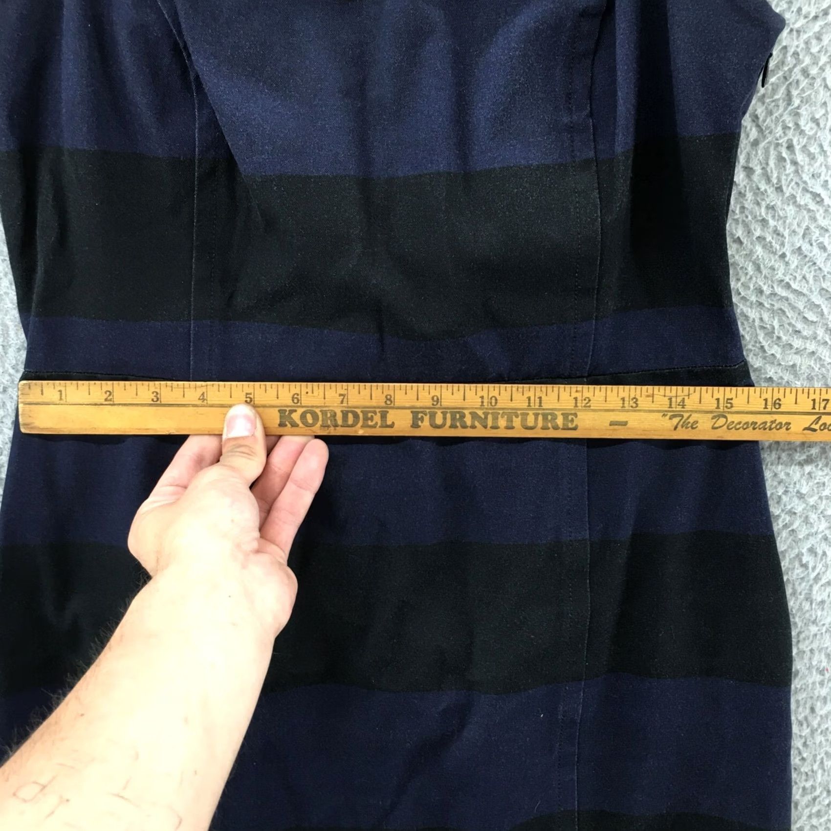 Banana Republic Banana Republic Bodycon Dress Womens 10 Striped Sleeveless Casual Knee Length Multicolor Slit Dress Womens Size L / US 10 / IT 46 - 5 Thumbnail