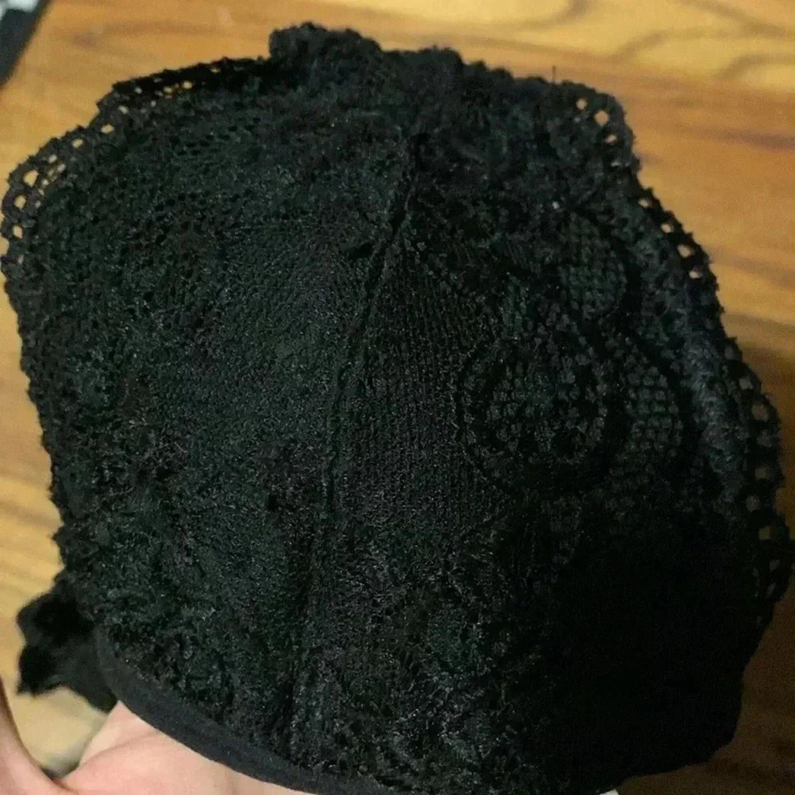 Designer Black lace brunette, strappy Size ONE SIZE - 4 Thumbnail