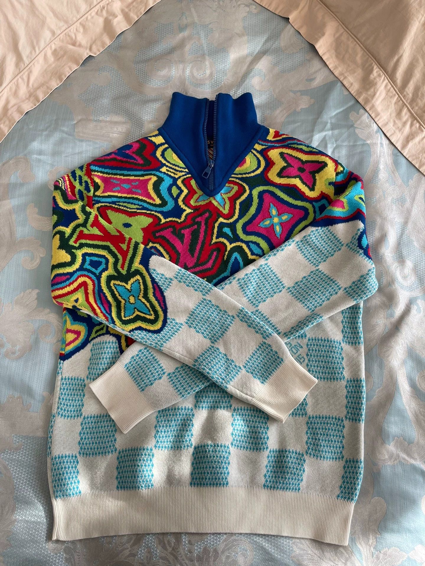 Louis Vuitton LV Turtleneck Sweater All-Over Logo Checkerboard Monogram S Size US S / EU 44-46 / 1 - 2 Thumbnail
