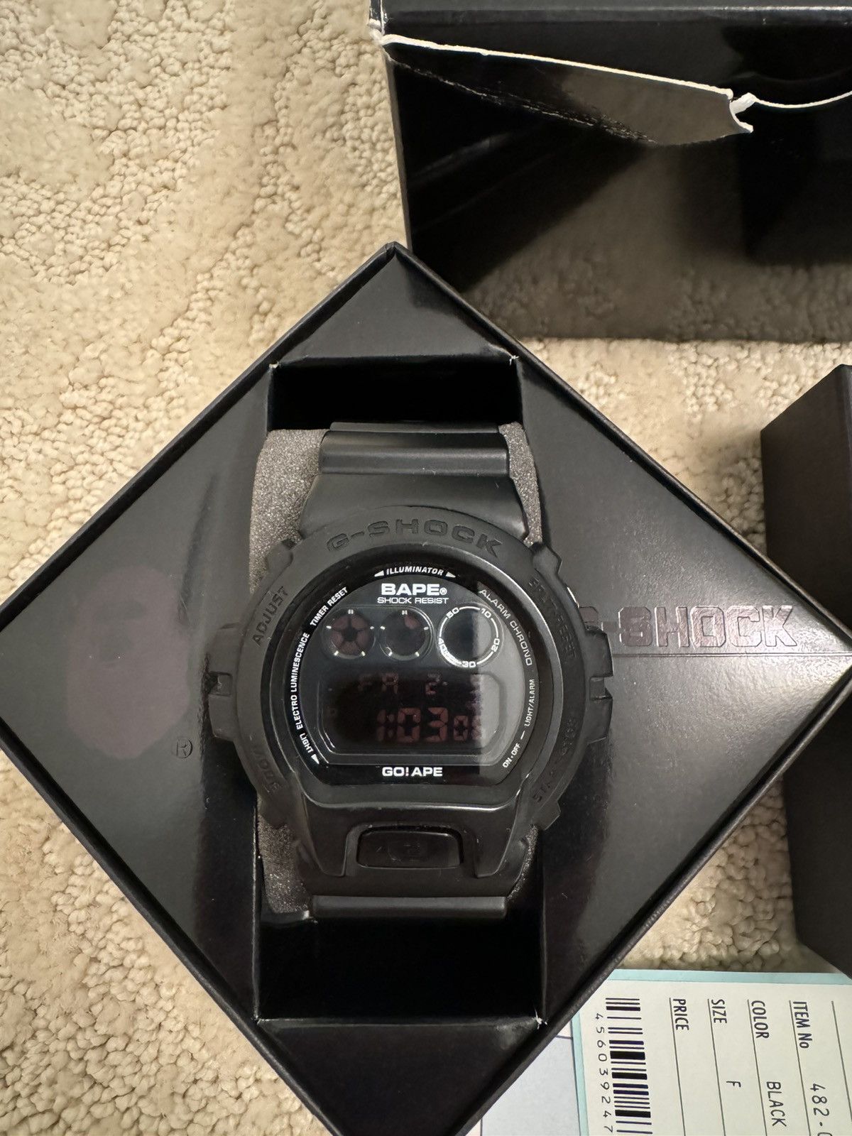 Bape × G Shock A Bathing Ape Bape G-shock DW-6900 USED BLACKED OUT ...