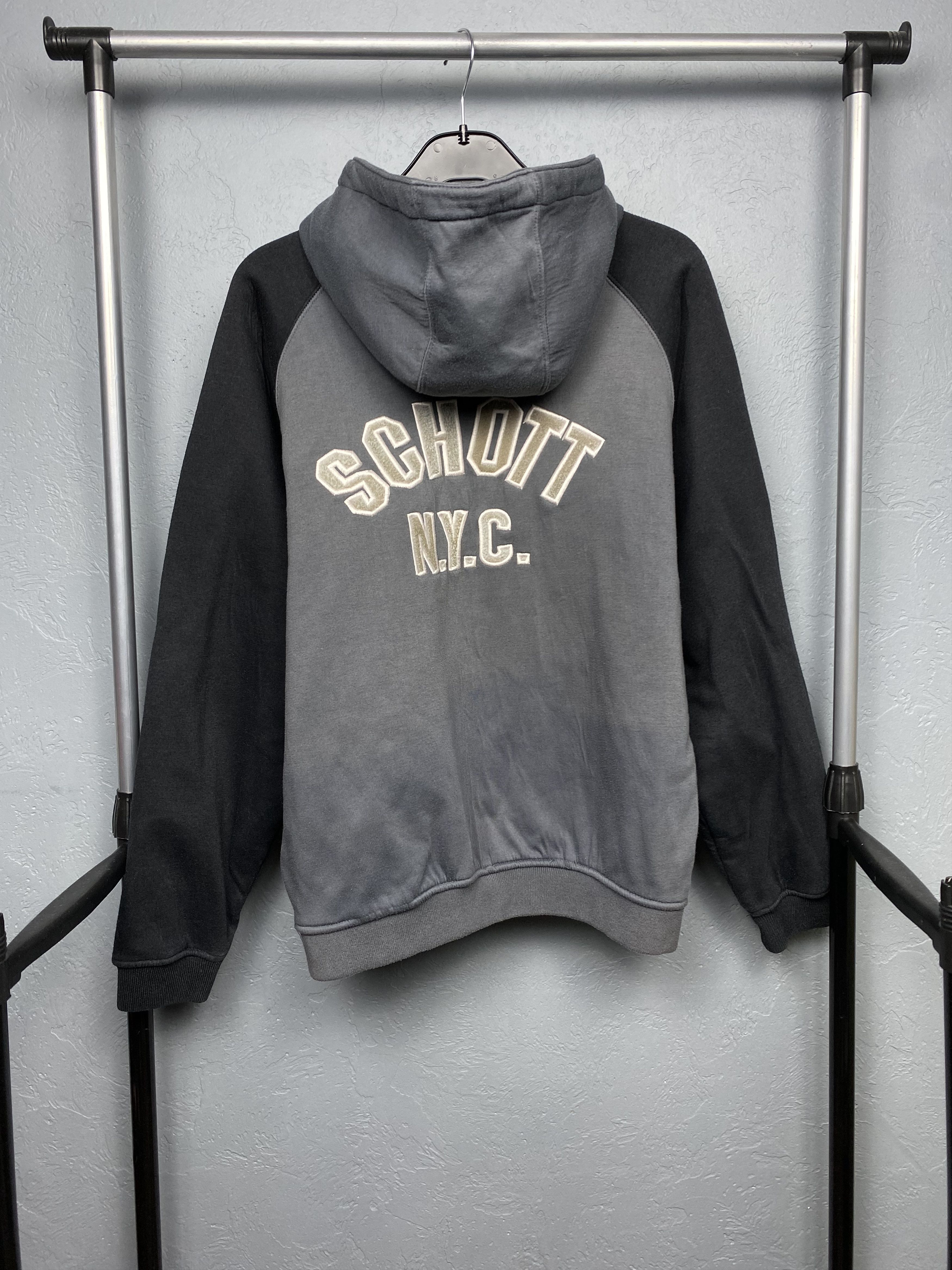 Schott × Vintage Schott Vintage Mens Sherpa Fleece Hooded Jacket Size US L / EU 52-54 / 3 - 1 Thumbnail
