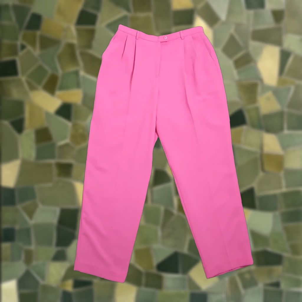 Evan Picone VINTAGE Evan Picone Pants 90s High Rise Straight Leg Pink 16 Plus Women Size 24" / US 00 / IT 34 - 1 Thumbnail