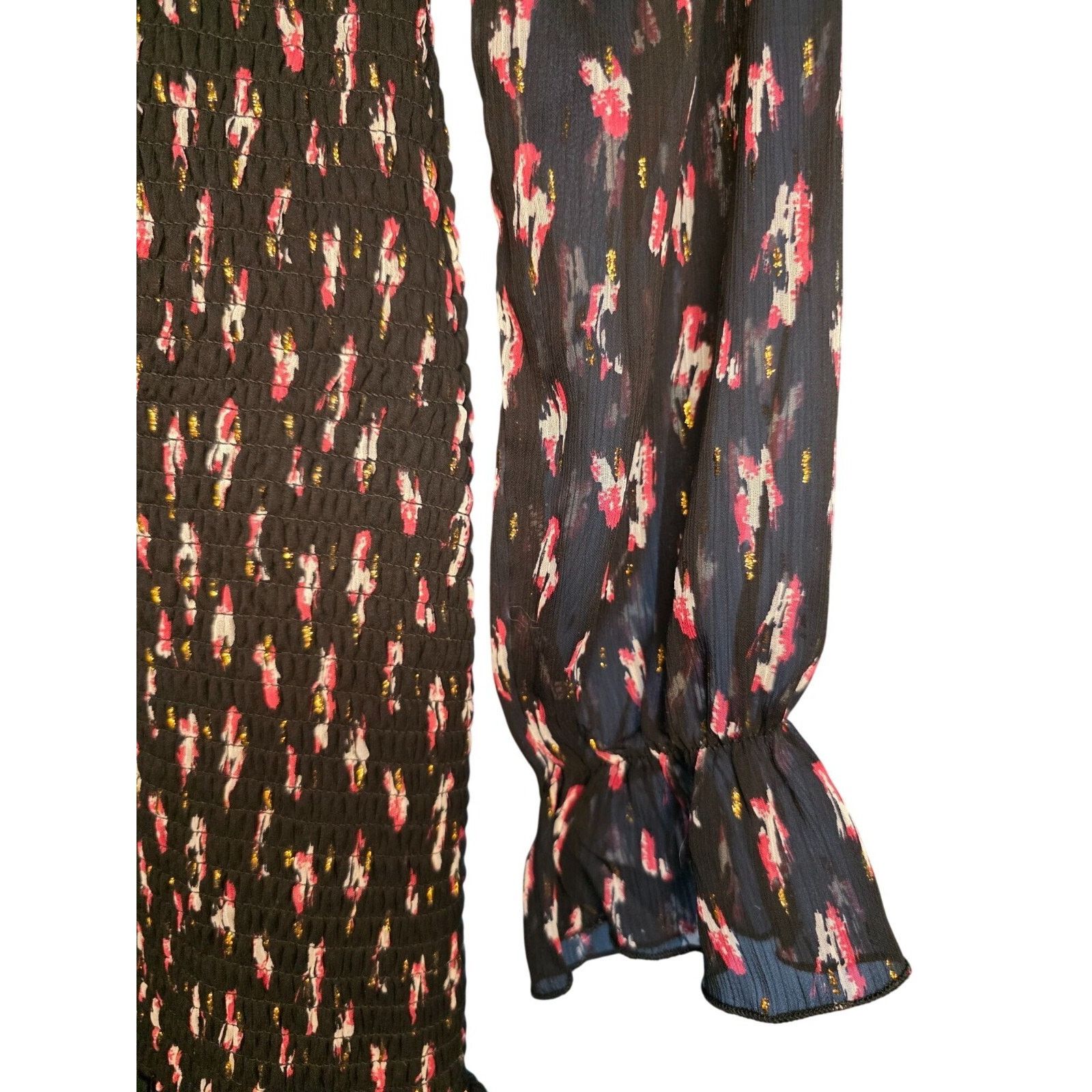 & Other Stories Allison & Kelly Womens Small Floral Long Sleeve Mini Dress Size S / US 4 / IT 40 - 9 Thumbnail