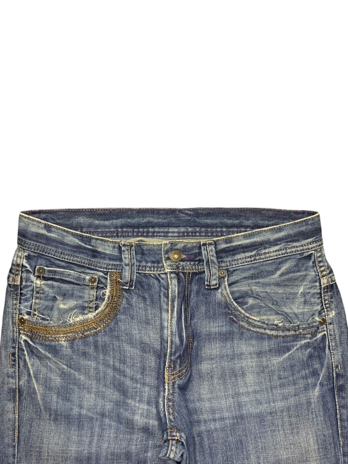 Japanese Brand × Takeo Kikuchi Vintage Japanese Takeo Kikuchi Faded Blue Wash Loose Jeans Size US 32 / EU 48 - 4 Thumbnail