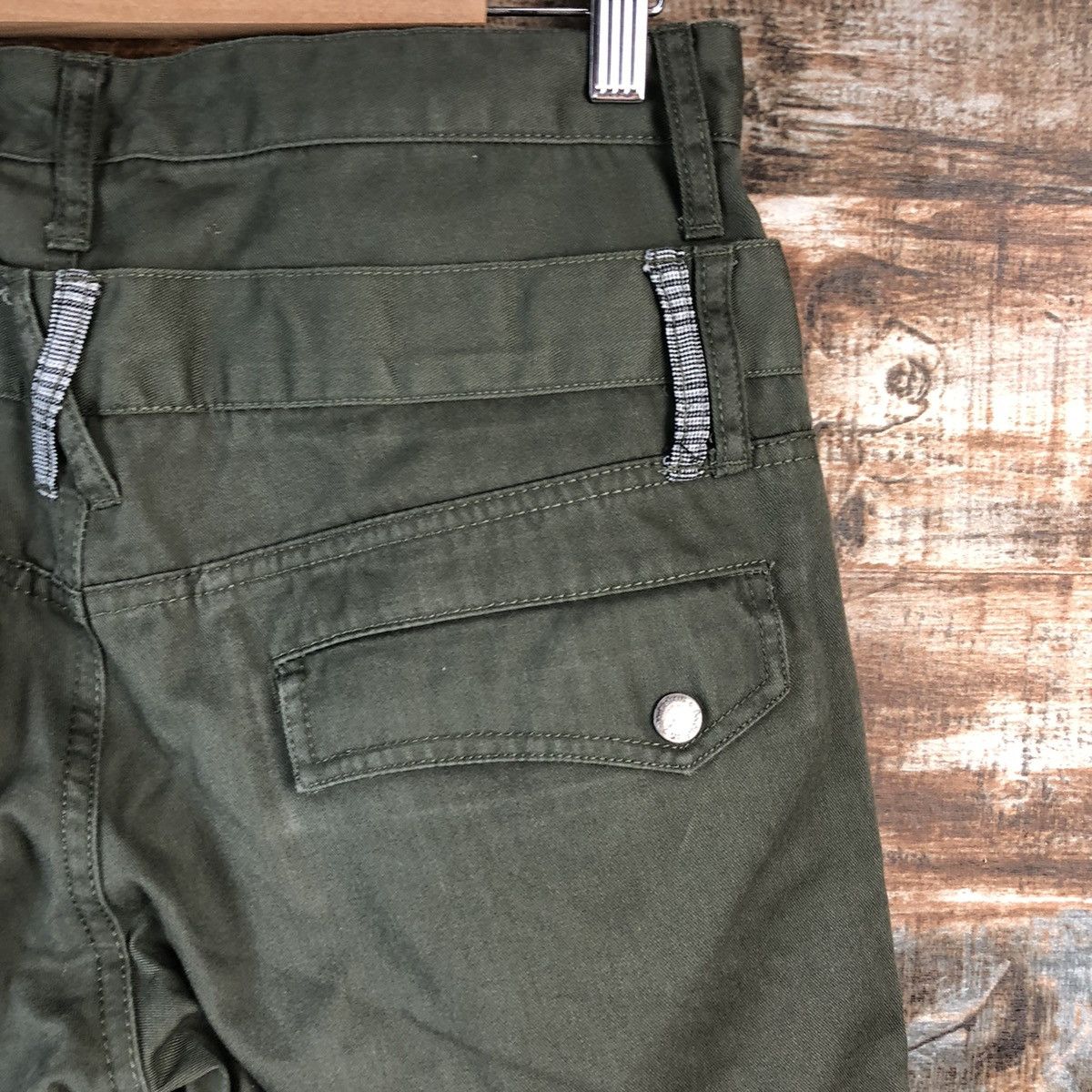 Japanese Brand DL Double Focus Green utility Cargo Multipocket Pants #A2544 Size US 29 - 19 Thumbnail