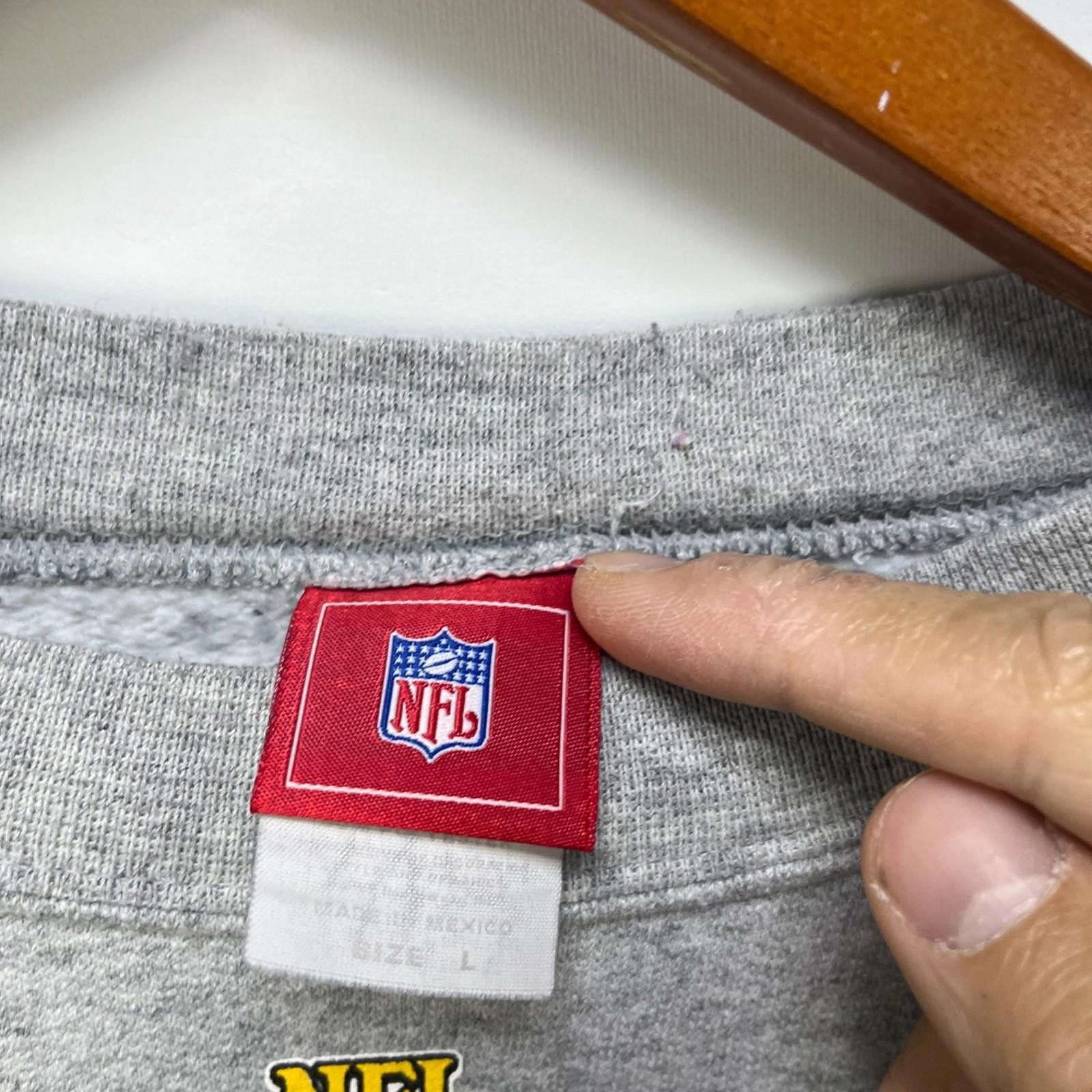 Designer Vintage NFL Pittsburgh Steelers Gray Crewneck Sweatshirt Size ONE SIZE - 4 Thumbnail