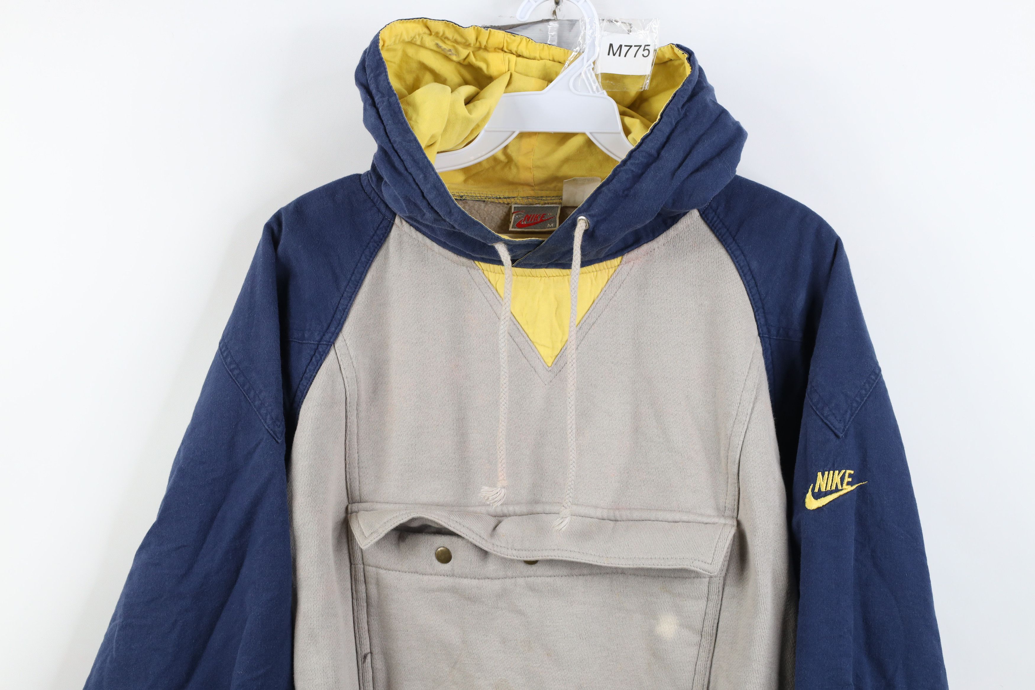 Nike Vintage 80s 90s Nike Boxy Raglan Anorak Hoodie Sweatshirt Size US M / EU 48-50 / 2 - 2 Thumbnail