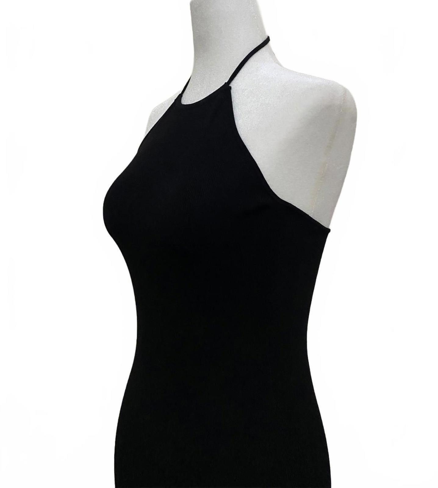 Asos ASOS Halter Maxi Dress with Side Slit in Black (SMALL) Size S / US 4 / IT 40 - 1 Thumbnail