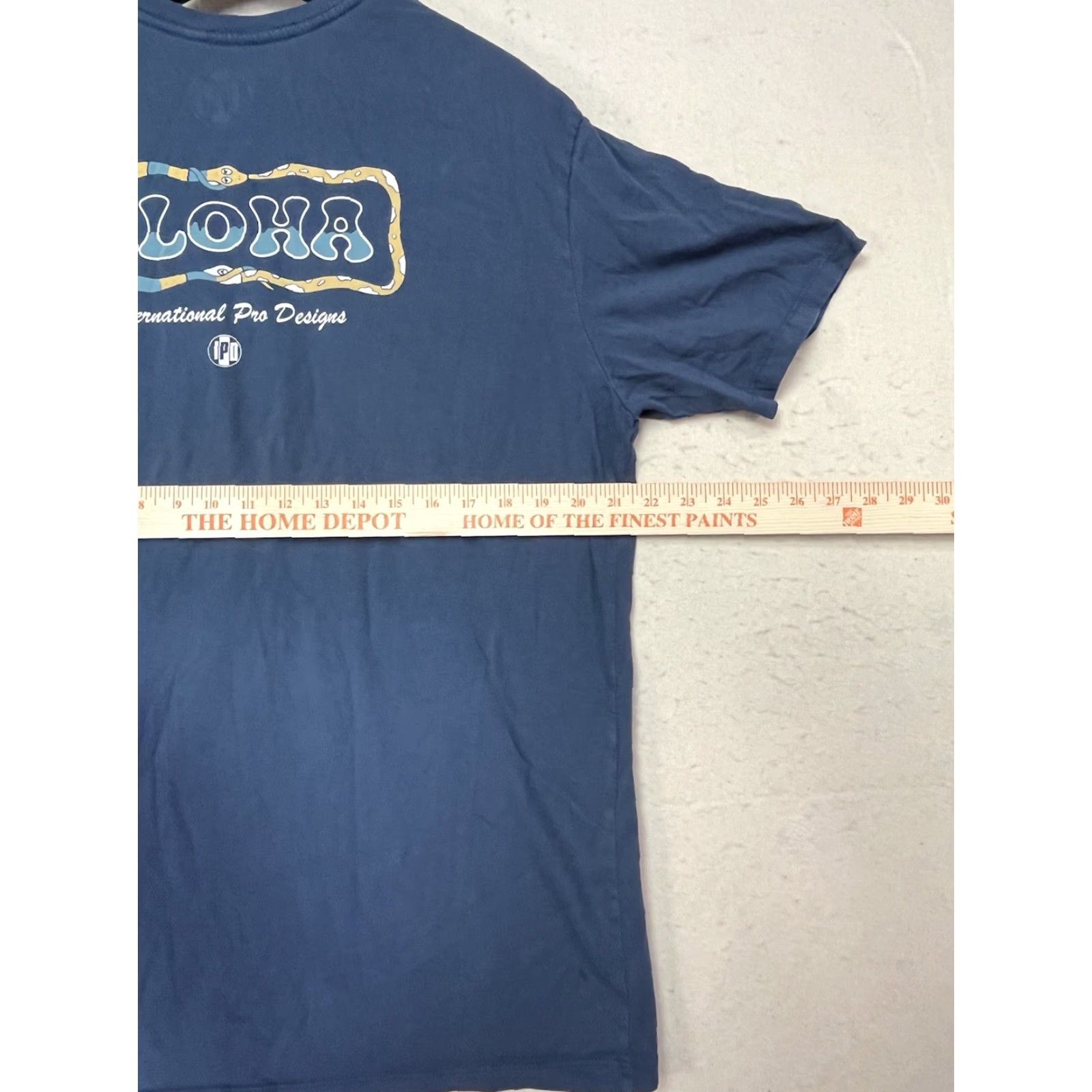 ALOHAS IPD Co. Graphic T-Shirt Mens XL Blue Short Sleeve Ipd Company Logo Surf Music Modern Regular Cotton Crew Neck Size US XL / EU 56 / 4 - 3 Thumbnail