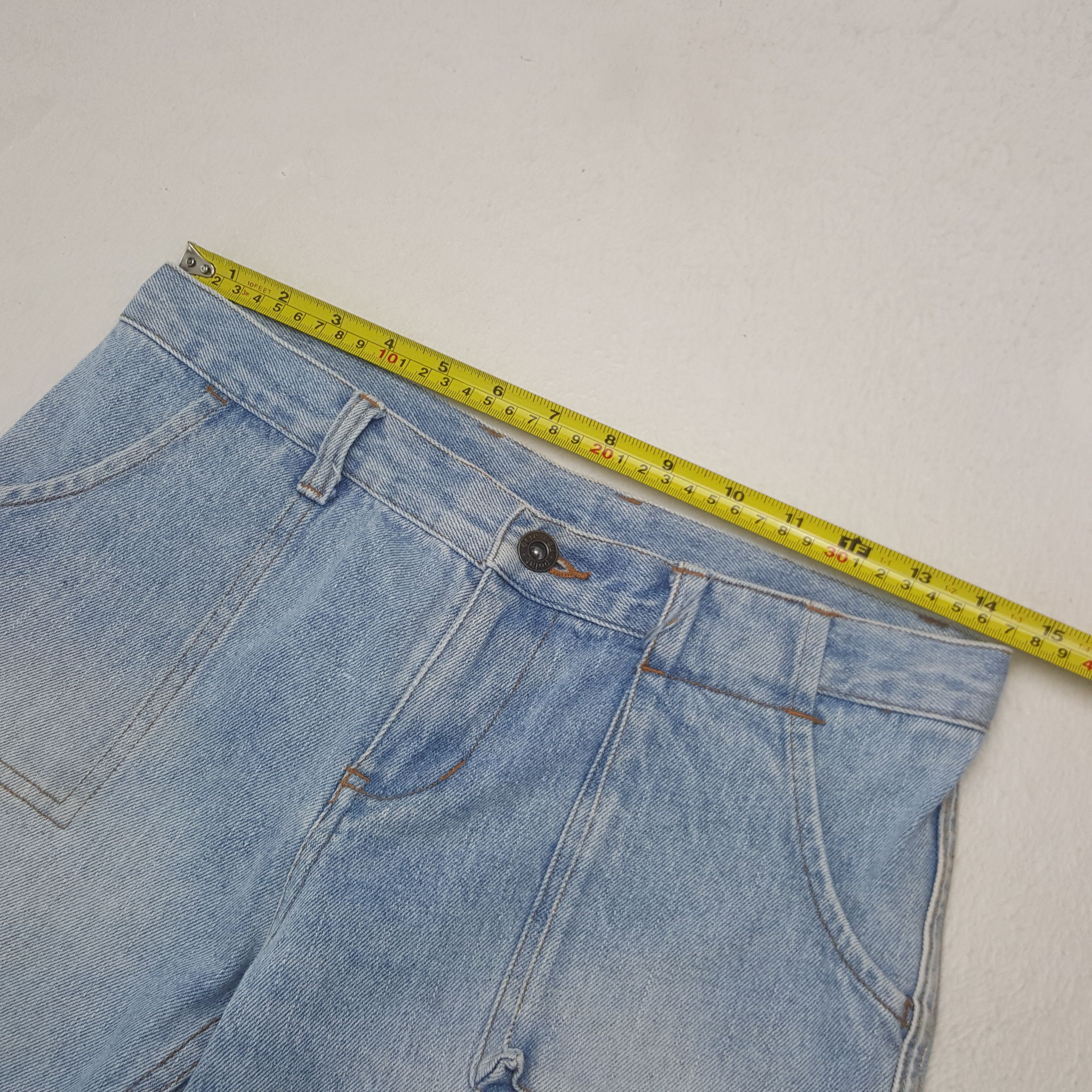 Japanese Brand Vintage Point Striped Style Denim Jeans Size US 29 - 7 Thumbnail
