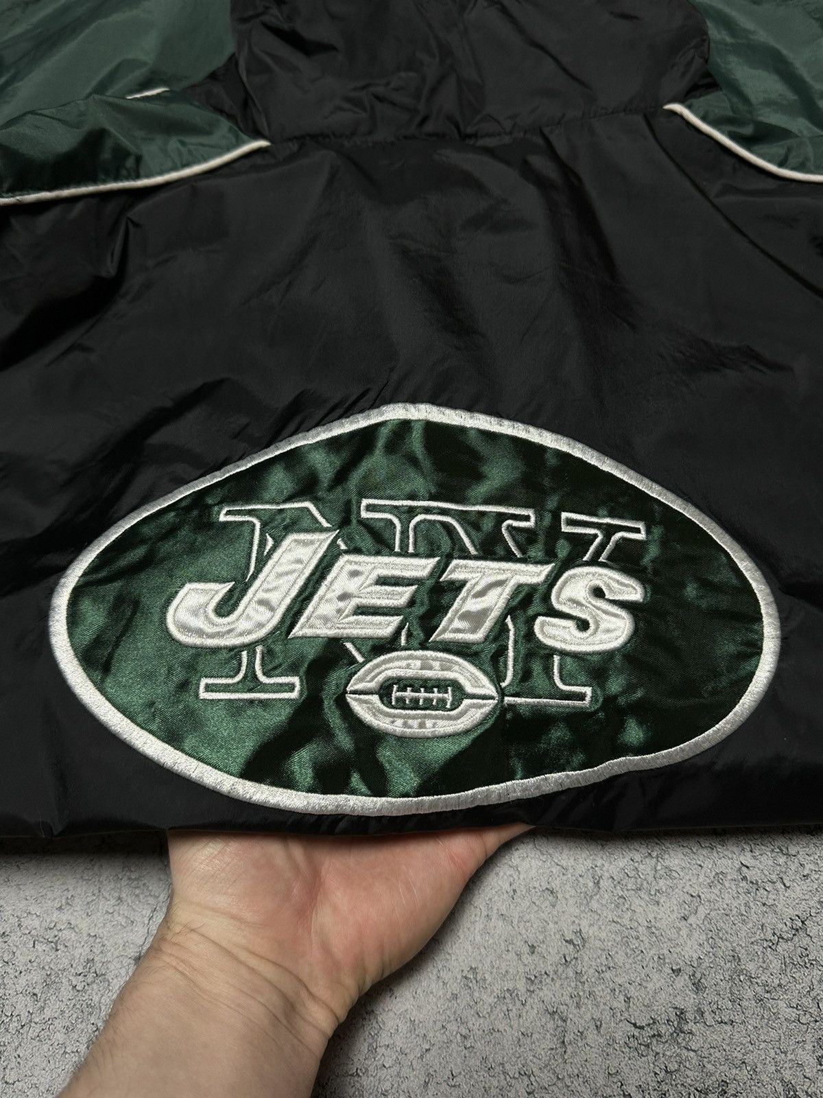 NFL Vintage New York NY Jets Nylon Jacket Size US XL / EU 56 / 4 - 7 Thumbnail