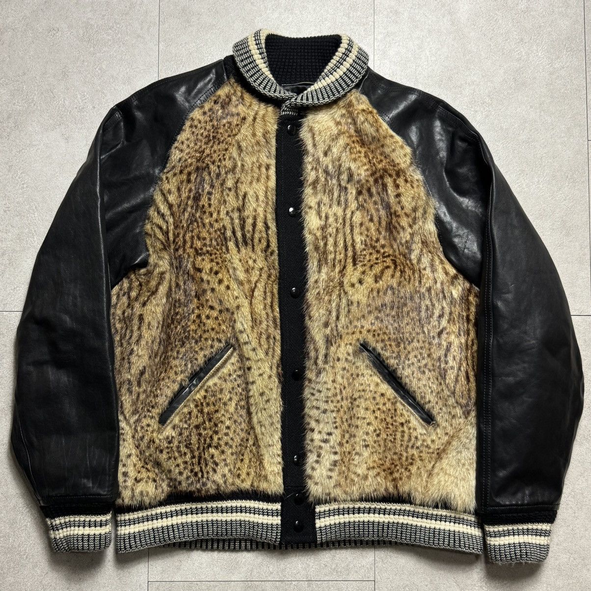 Saint Laurent Paris Saint Laurent Paris Leopard hair Leather jacket Size US L / EU 52-54 / 3 - 1 Thumbnail