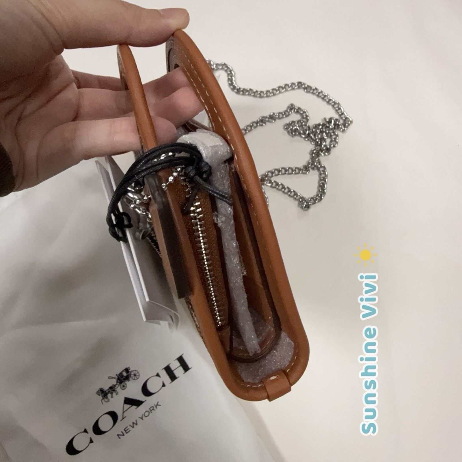 Coach NWT Limited Coach Card Case Crystal Signature Jacquard CX243 Size ONE SIZE - 4 Thumbnail