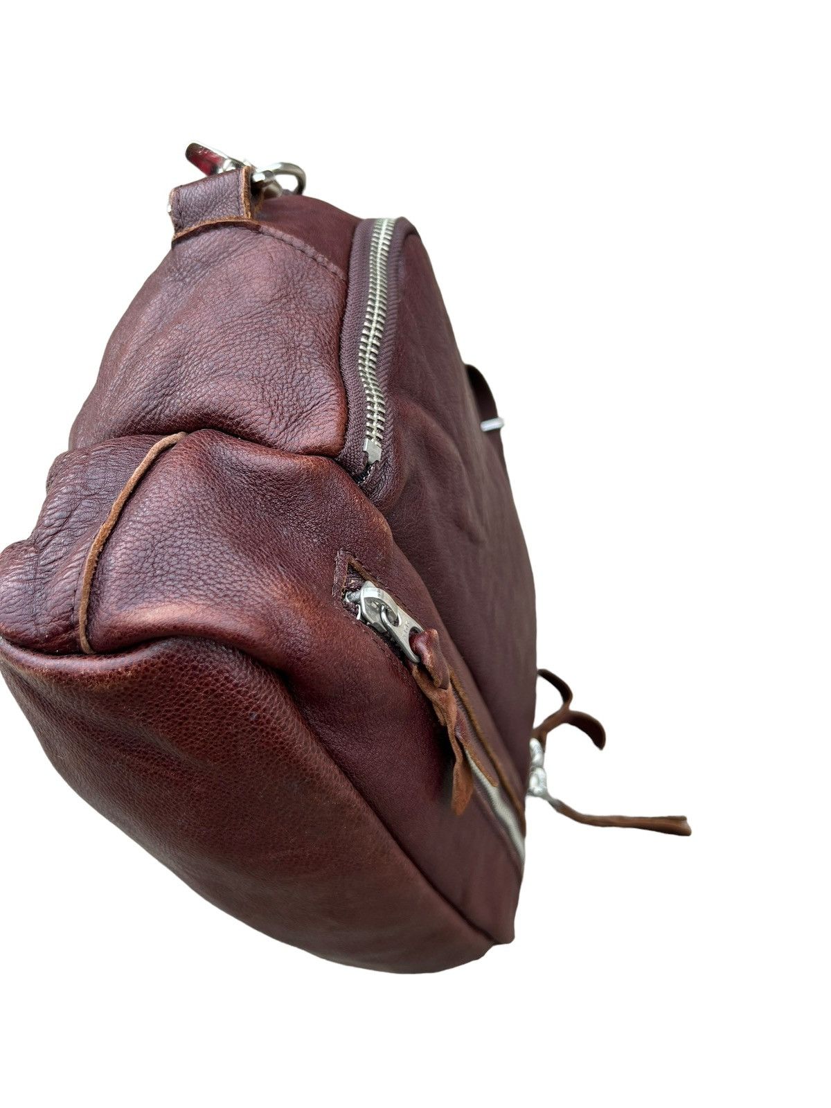 Japanese Brand Vintage Butler Verner Sails Patina Leather Bag 2 Compartment Size ONE SIZE - 13 Thumbnail