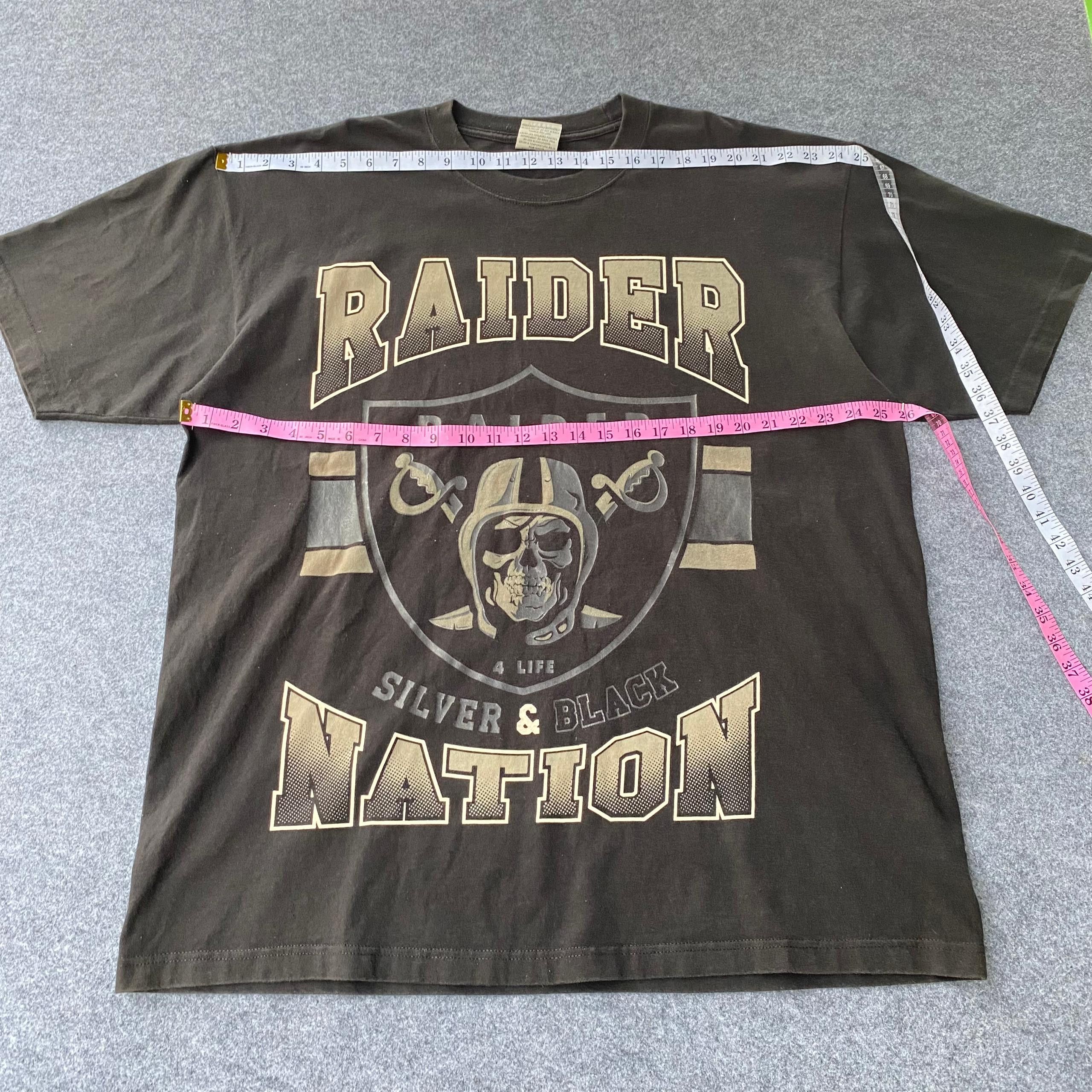 Rider Boot Co. Vintage Raiders Nation NBA Tshirt Size US XXL / EU 58 / 5 - 5 Thumbnail