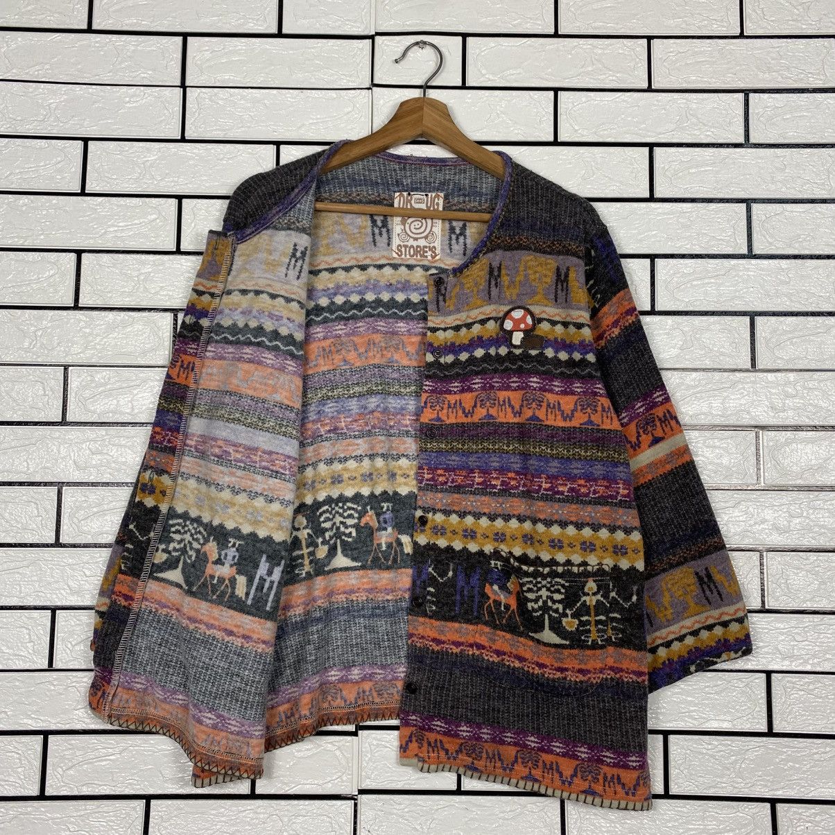 Hysteric Glamour 📌Cardigan Jacket Design Navajo Native Drug Store Japan Size US M / EU 48-50 / 2 - 12 Thumbnail