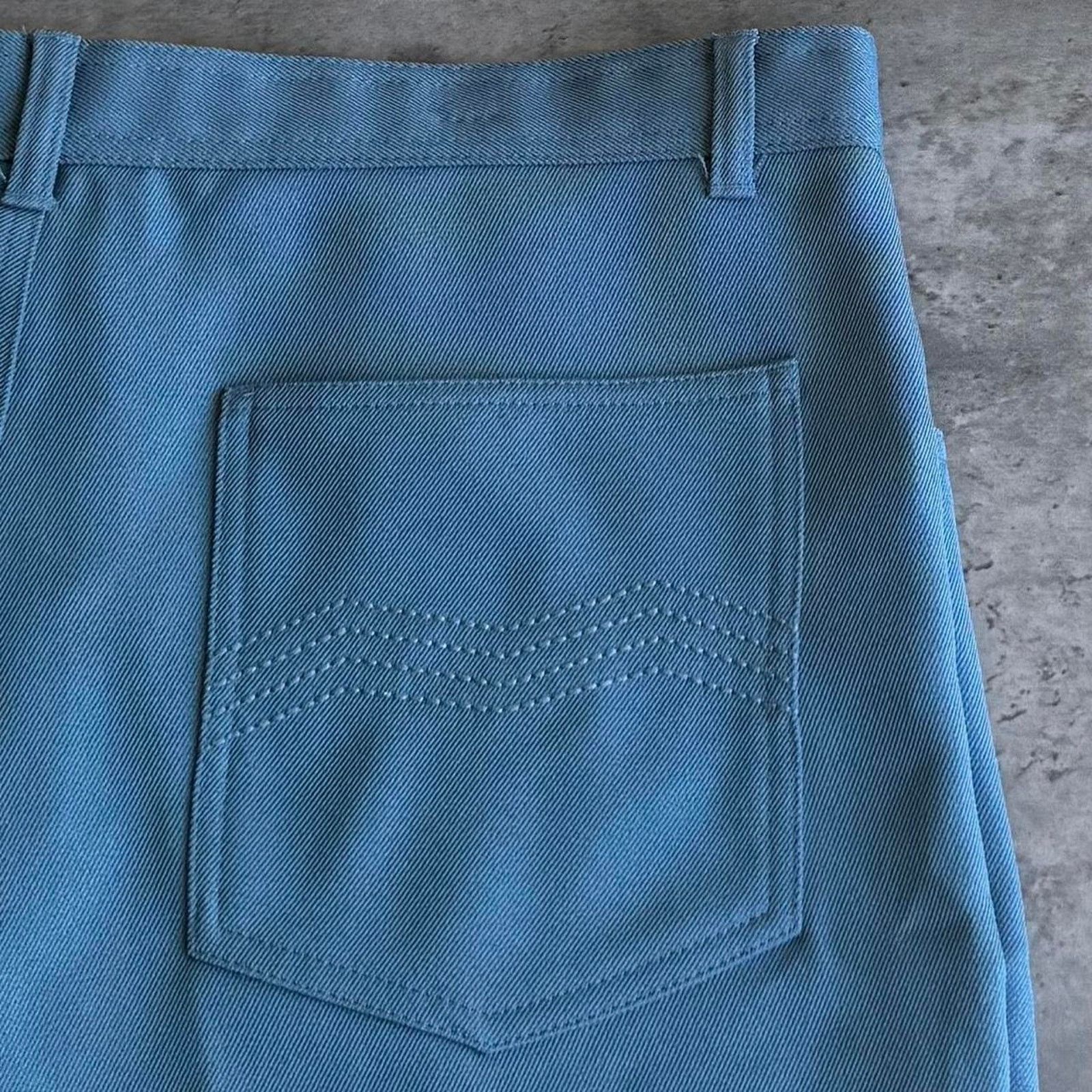 Blair × Japanese Brand Vintage 1990s John Blair Embroidered Blue Dress Pants Size US 37 - 3 Thumbnail