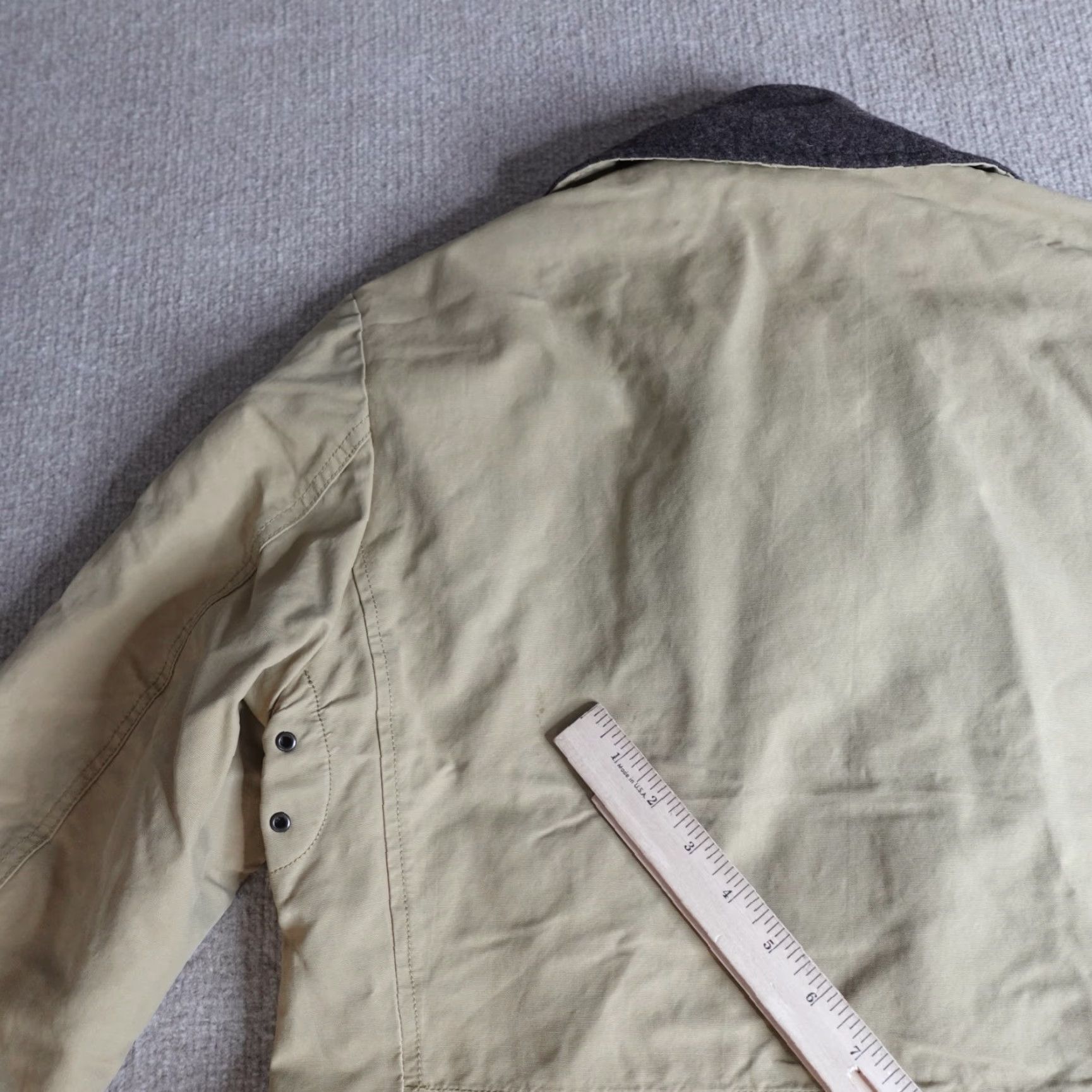 J.Crew J.CREW Mens Jacket Medium Beige Pea Coat Wool Lined Game Pocket Size US M / EU 48-50 / 2 - 5 Thumbnail