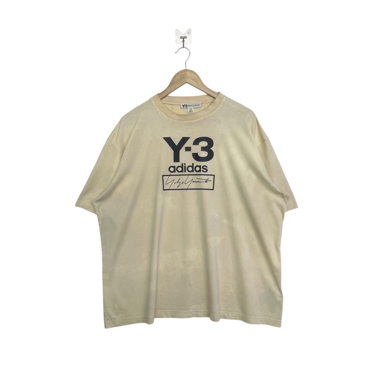 Y-3 Y-3 Adidas YOHJI YAMAMOTO Spellout Oversize Disstress Tee Size US XXL / EU 58 / 5 - 1 Thumbnail