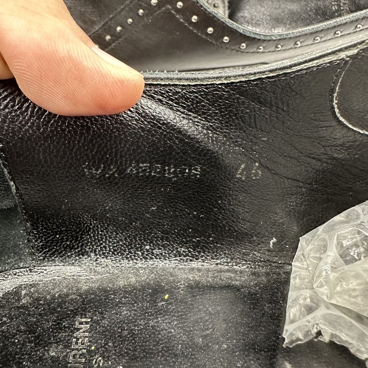 Saint Laurent Paris Saint Laurent Studded Oxford Shoes Size US 12.5 / EU 45-46 - 10 Thumbnail