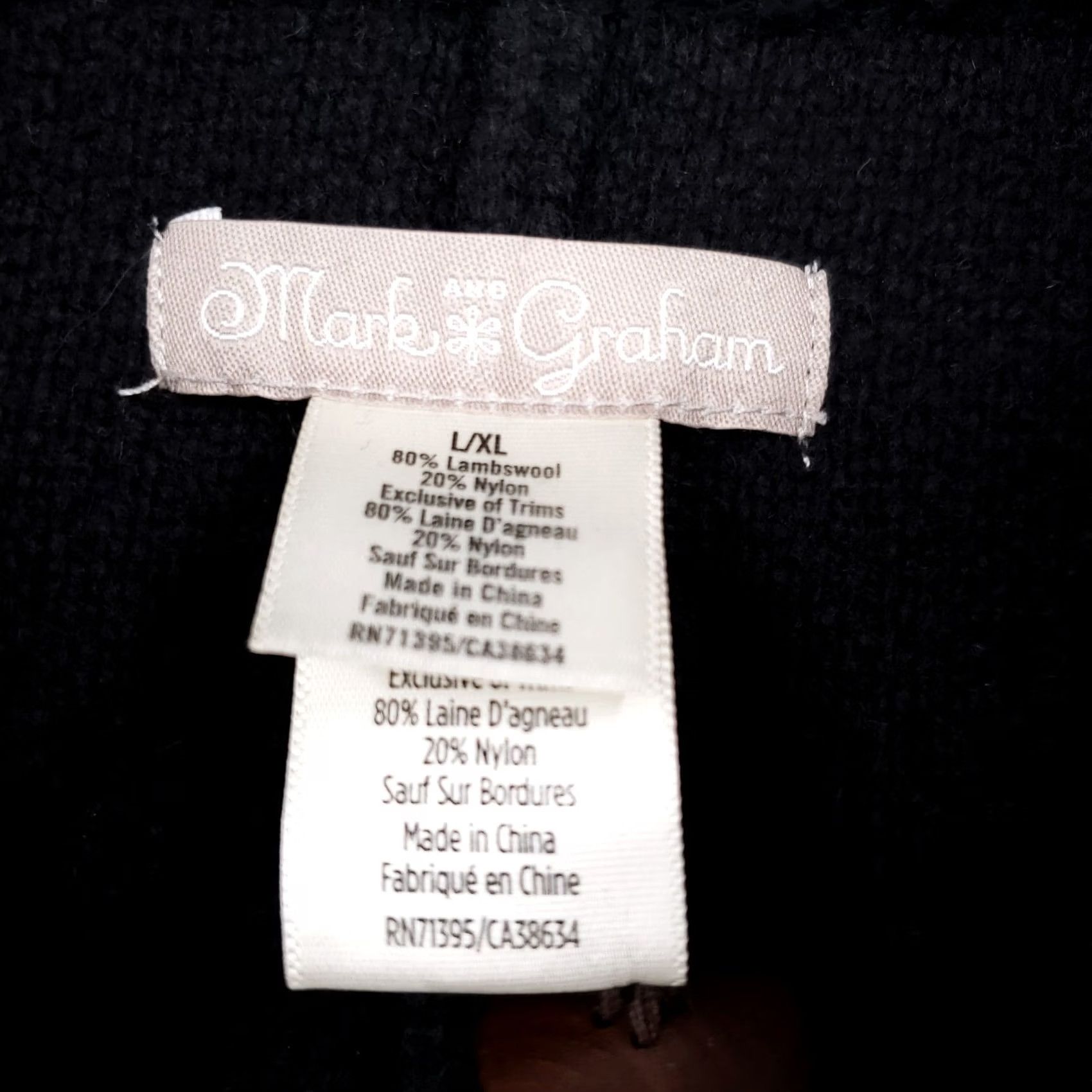Vintage Mark & Graham Jacket Womens L Black Kimono Wool Blend Size L / US 10 / IT 46 - 3 Thumbnail