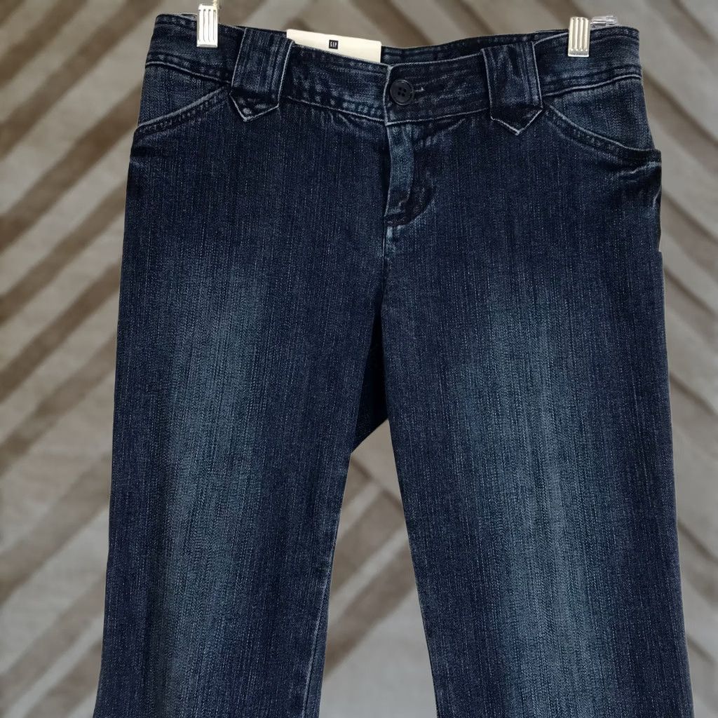 Gap GAP Jeans Bootcut Dark Wash 2R Women Ultra Low Rise Stretch Denim Trousers Pants Size 26" / US 2 / IT 38 - 1 Thumbnail