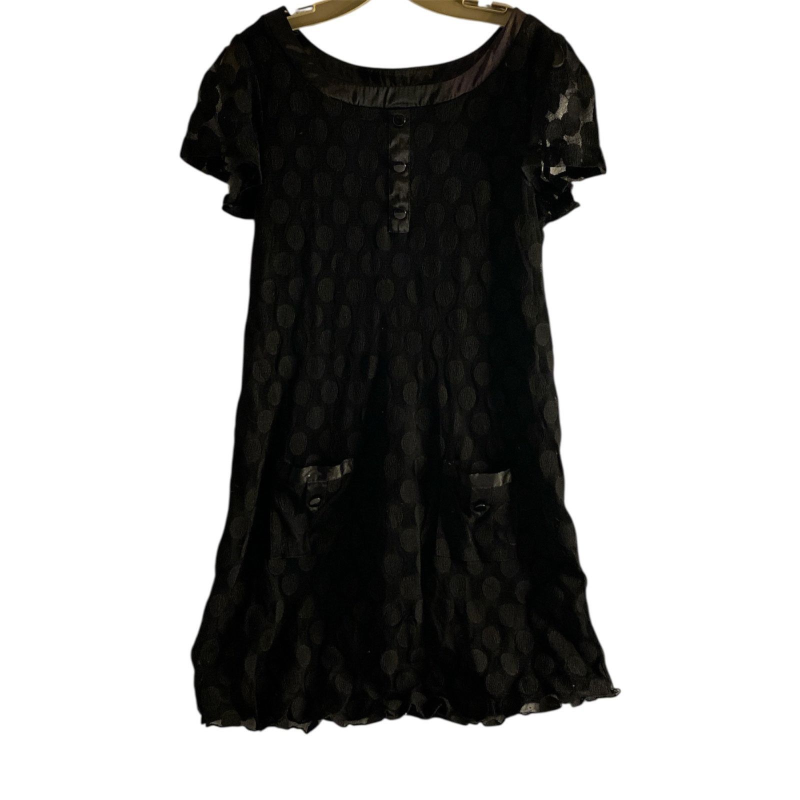 Other Retro Vintage-Inspired Black Polka Dot Short Sleeve Dress 16 Size XXL / US 16-18 / IT 52-54 - 2 Thumbnail