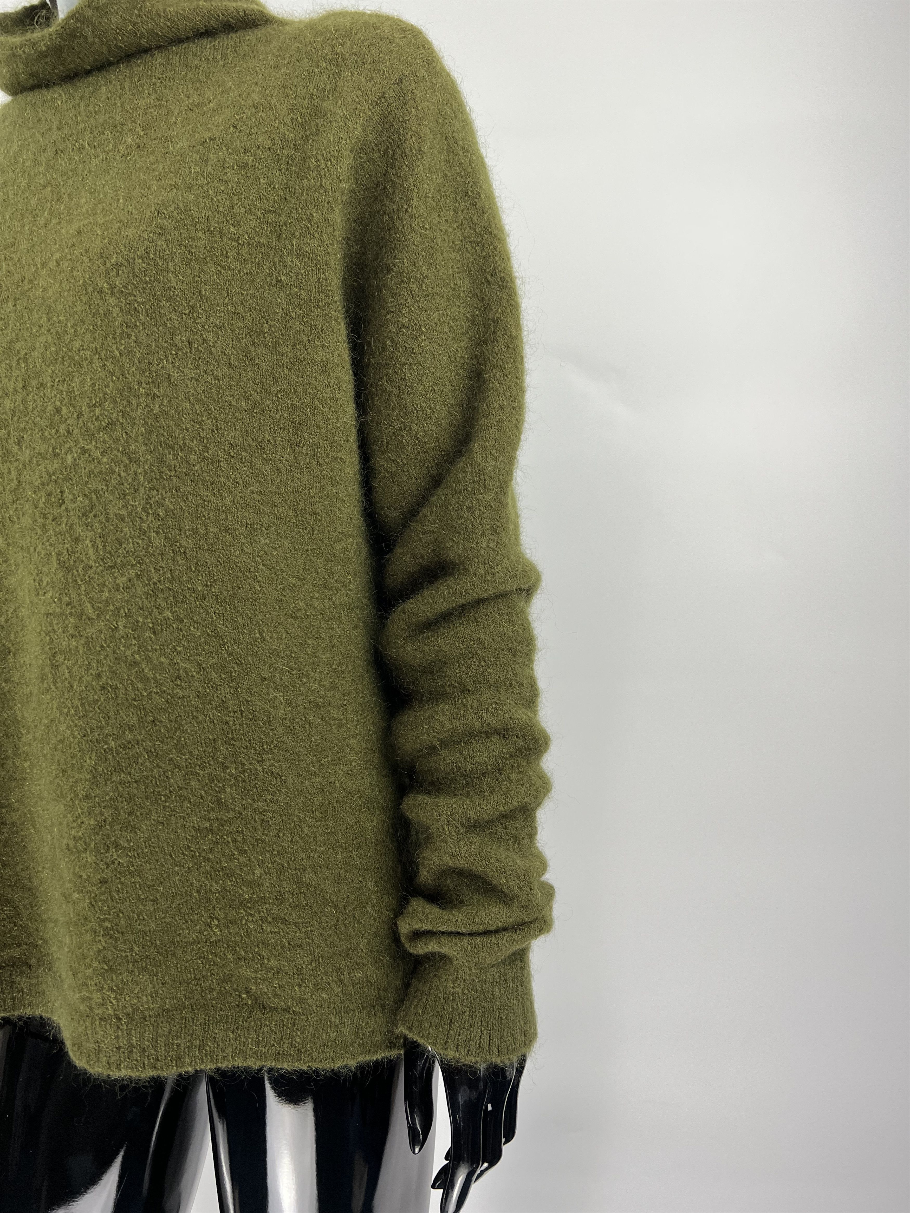 Gestuz Gestuz Women's Green Wool Mohair Turtleneck Sweater Size L Size L / US 10 / IT 46 - 9 Thumbnail